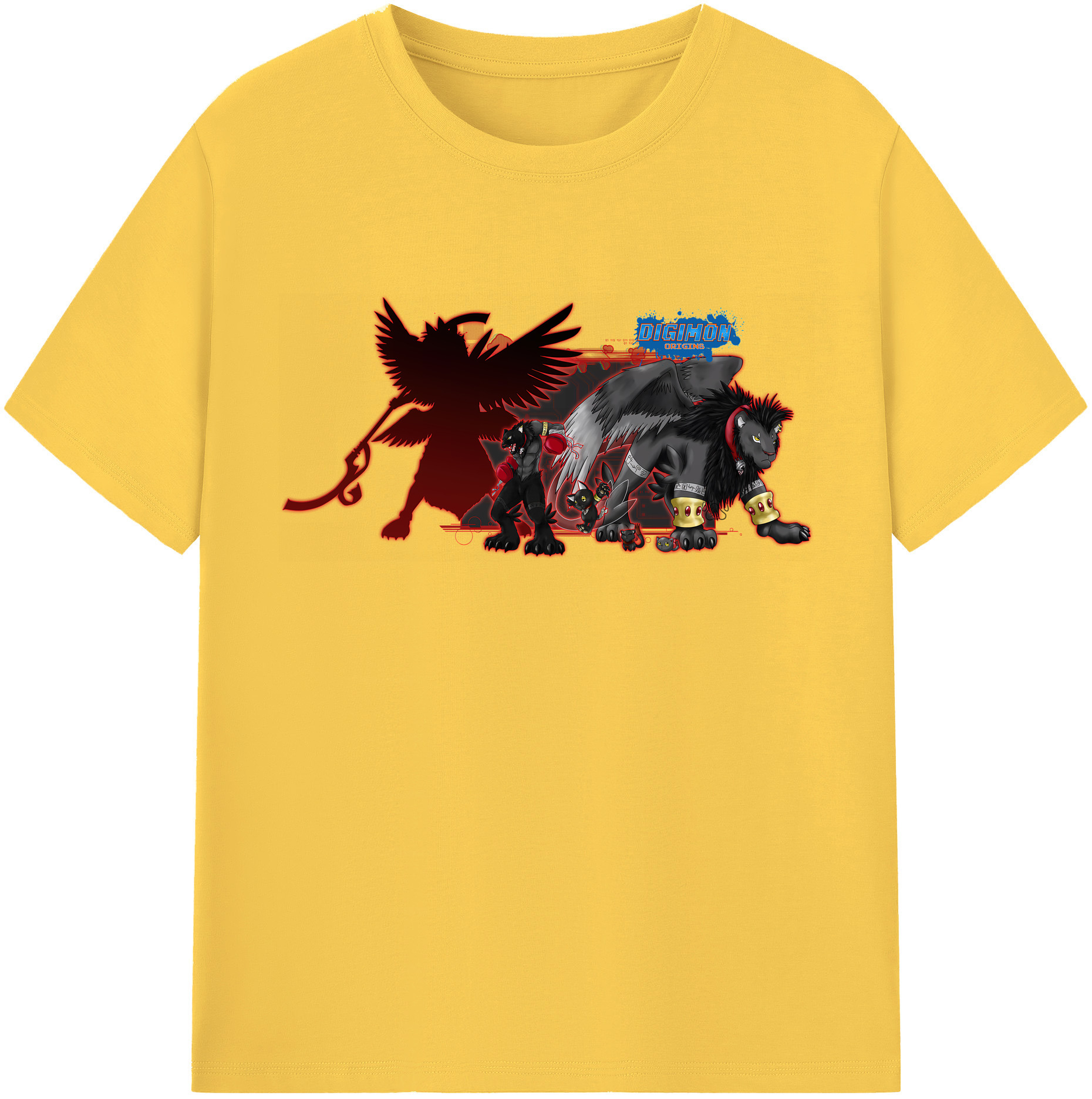 （画像用） Digimon デジタルモンスター/デジモン 綿100％半袖Tシャツ（フロントプリント）
