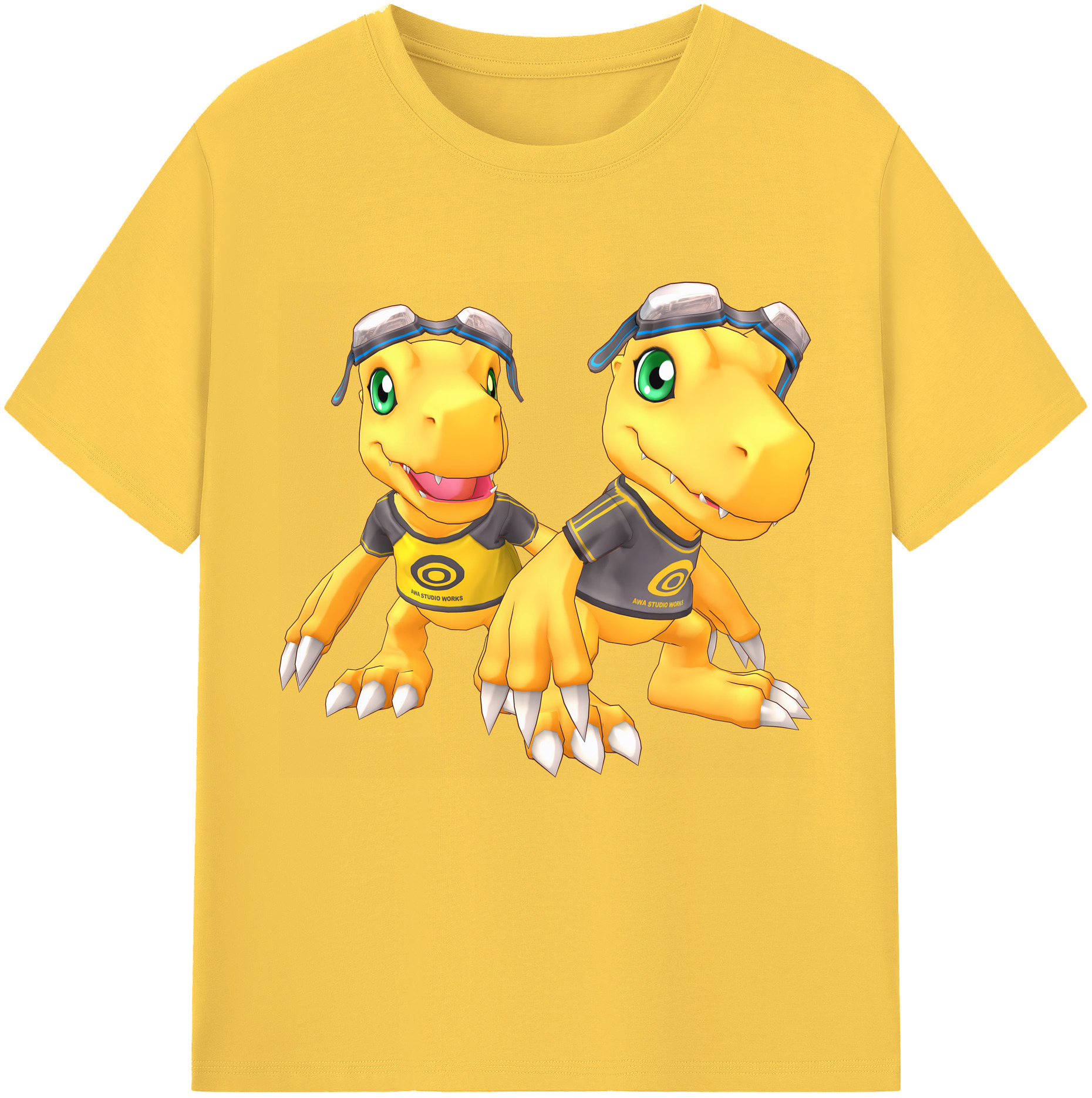 （画像用） Digimon デジタルモンスター/デジモン 綿100％半袖Tシャツ（フロントプリント）