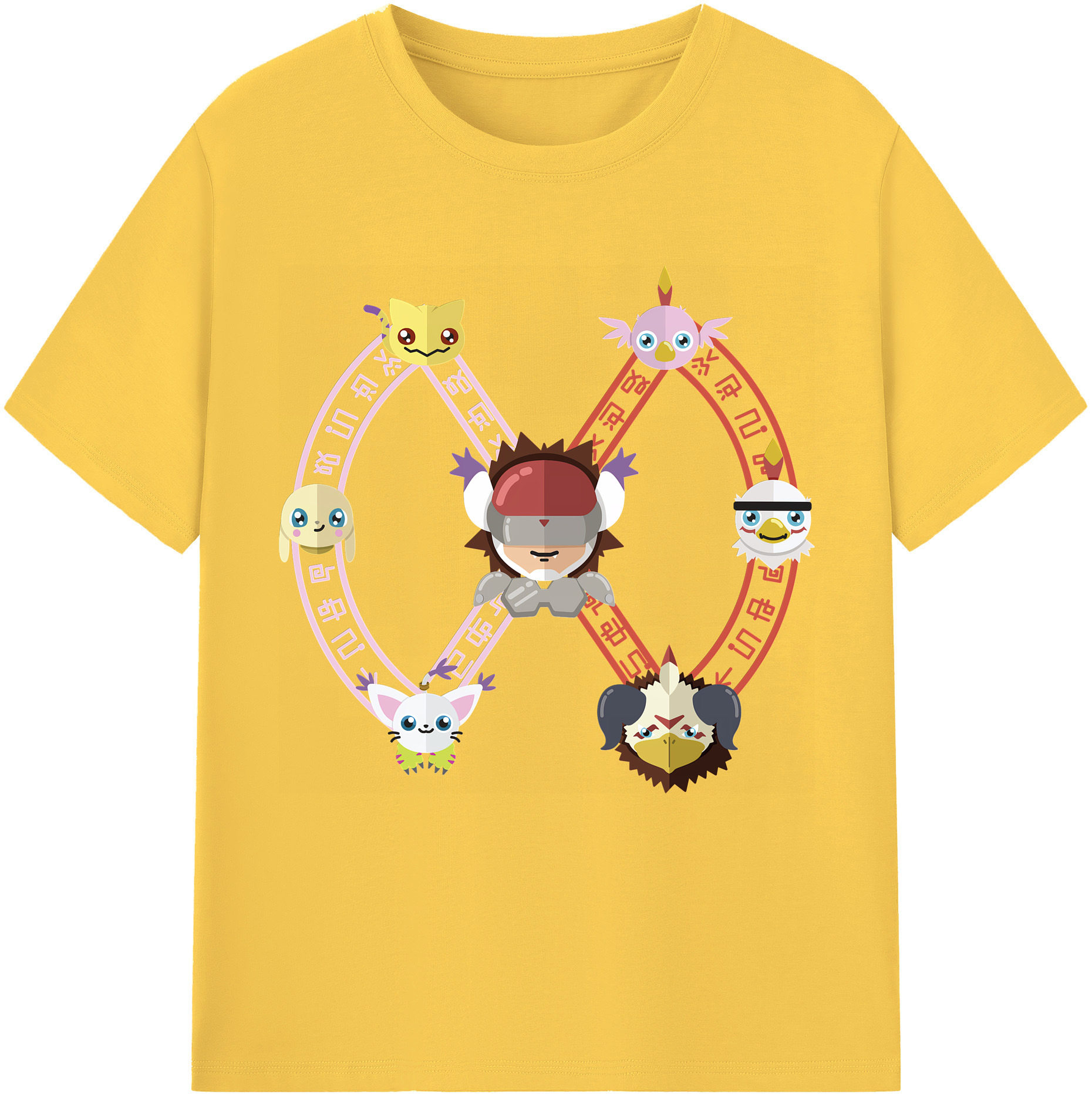 （画像用） Digimon デジタルモンスター/デジモン 綿100％半袖Tシャツ（フロントプリント）
