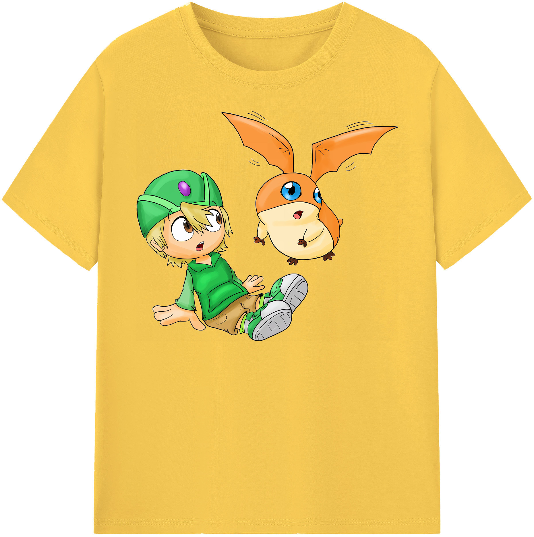 （画像用） Digimon デジタルモンスター/デジモン 綿100％半袖Tシャツ（フロントプリント）