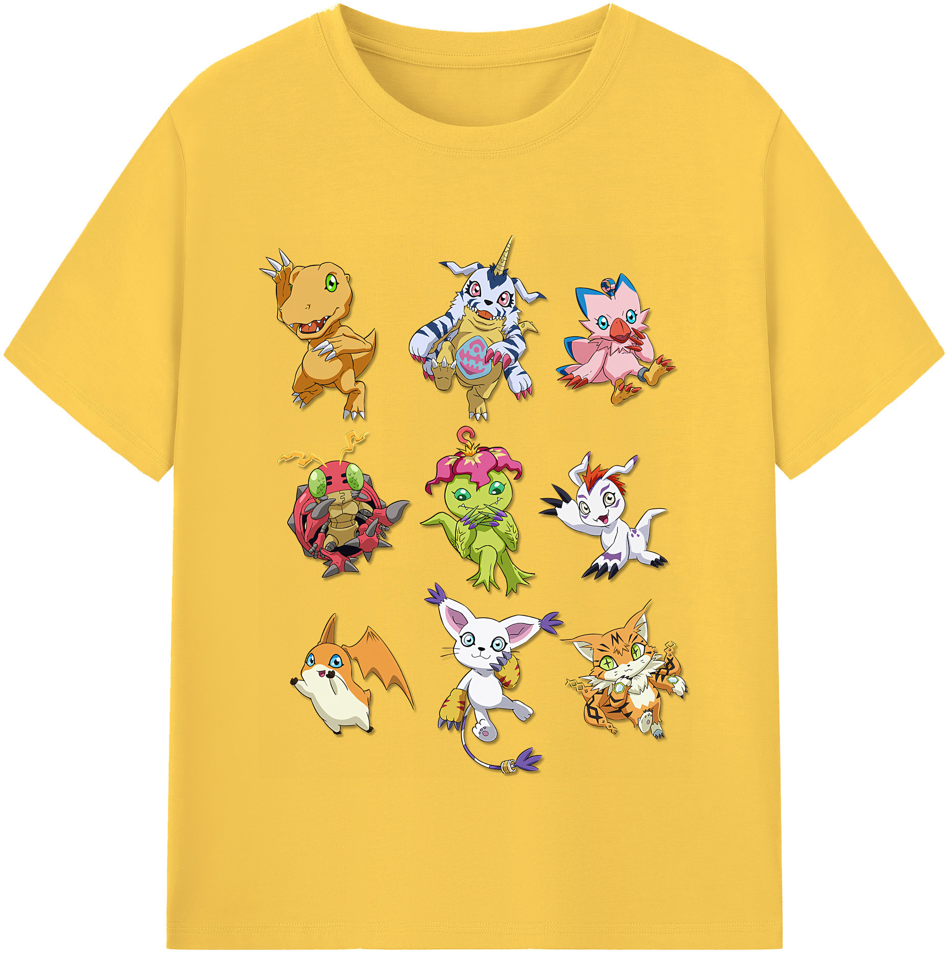 （画像用） Digimon デジタルモンスター/デジモン 綿100％半袖Tシャツ（フロントプリント）
