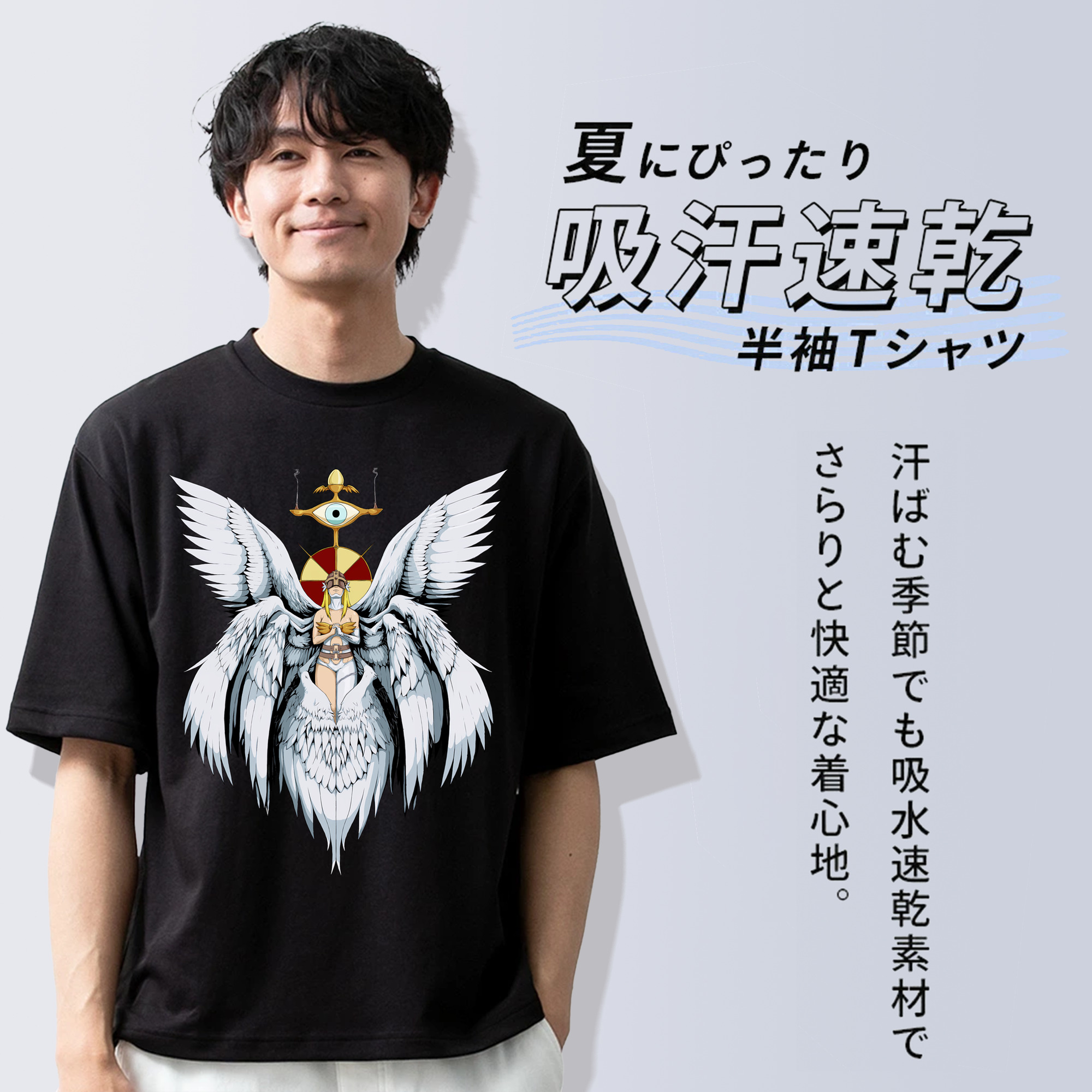 Digimon デジタルモンスター/デジモン 綿100％半袖Tシャツ（フロントプリント）