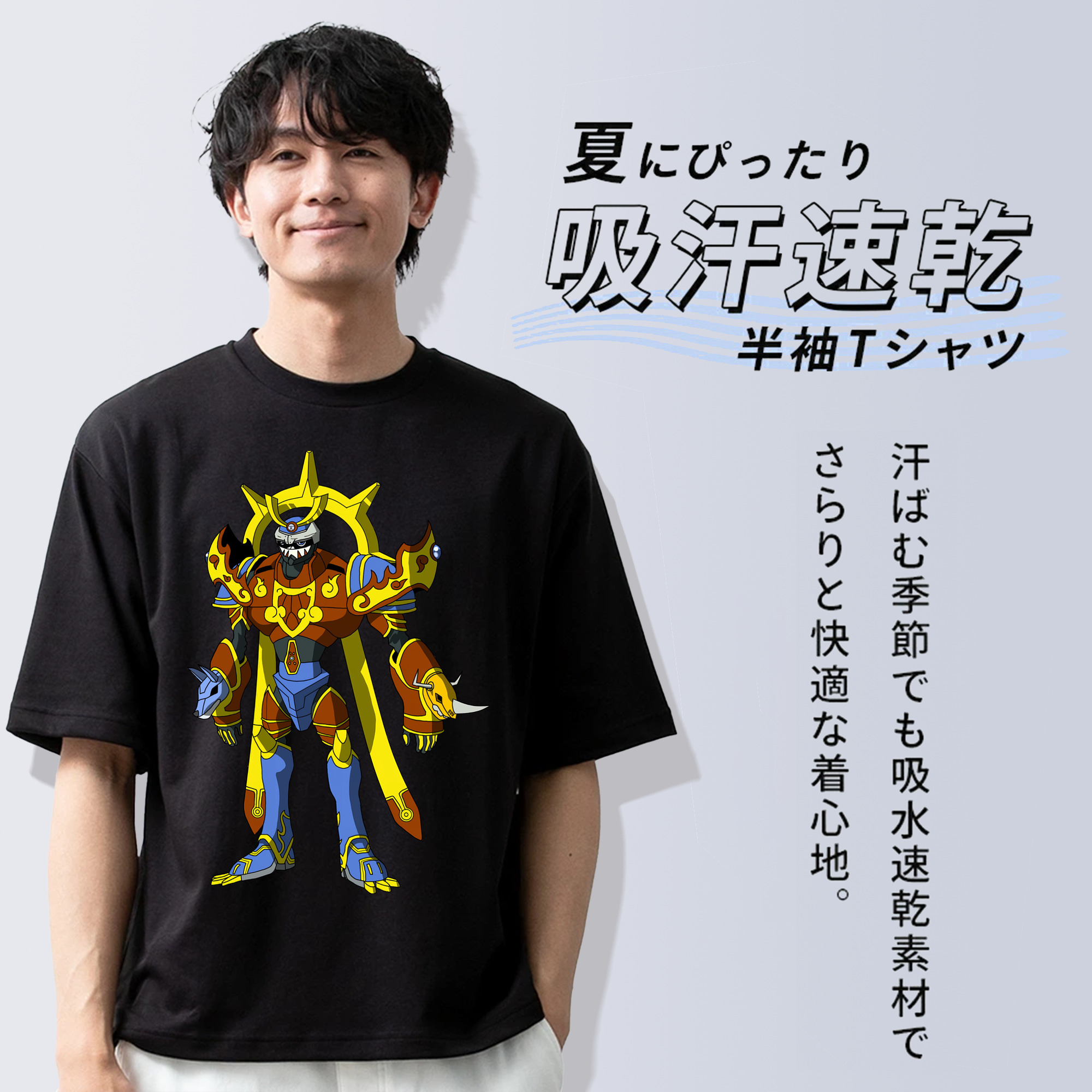Digimon デジタルモンスター/デジモン 綿100％半袖Tシャツ（フロントプリント）