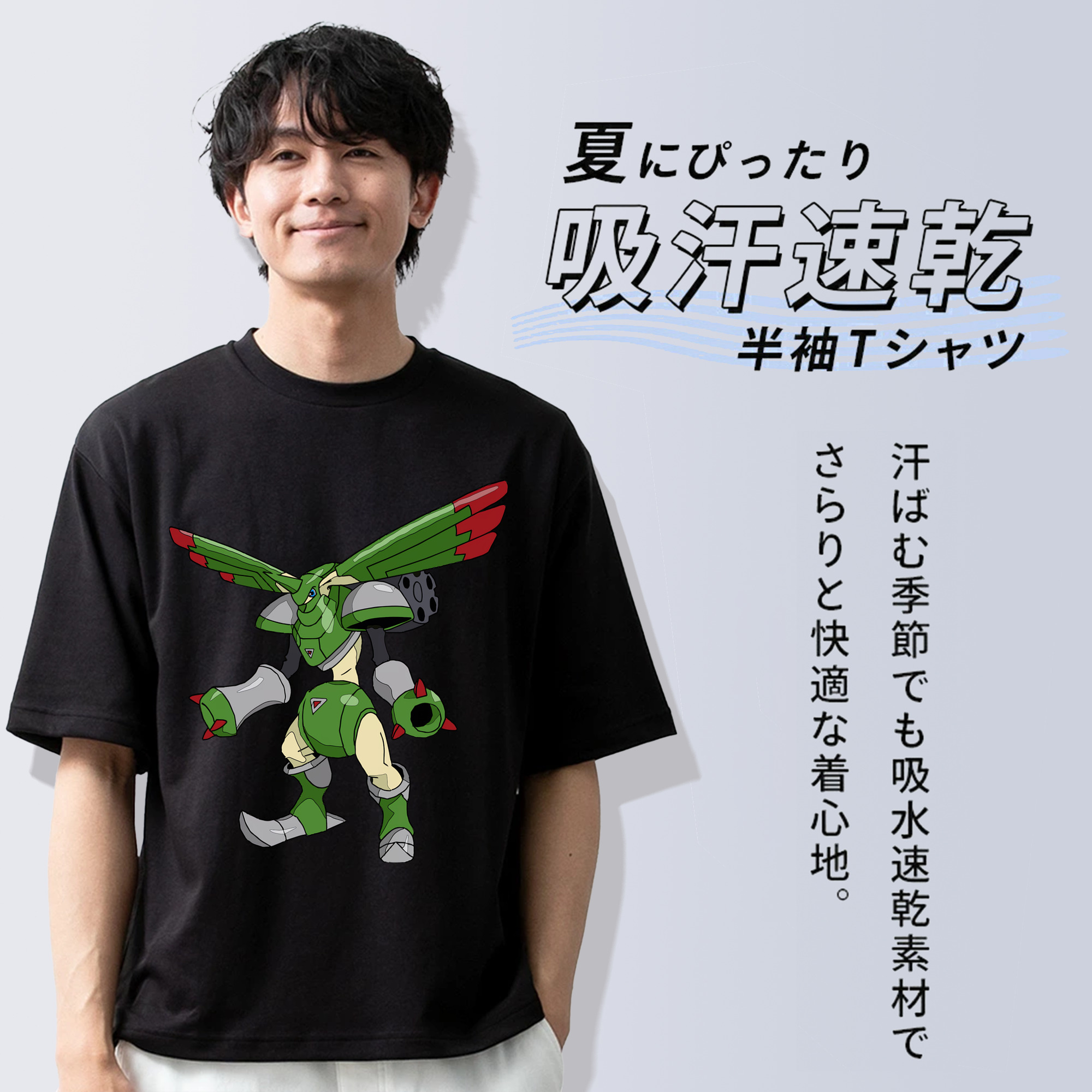 Digimon デジタルモンスター/デジモン 綿100％半袖Tシャツ（フロントプリント）