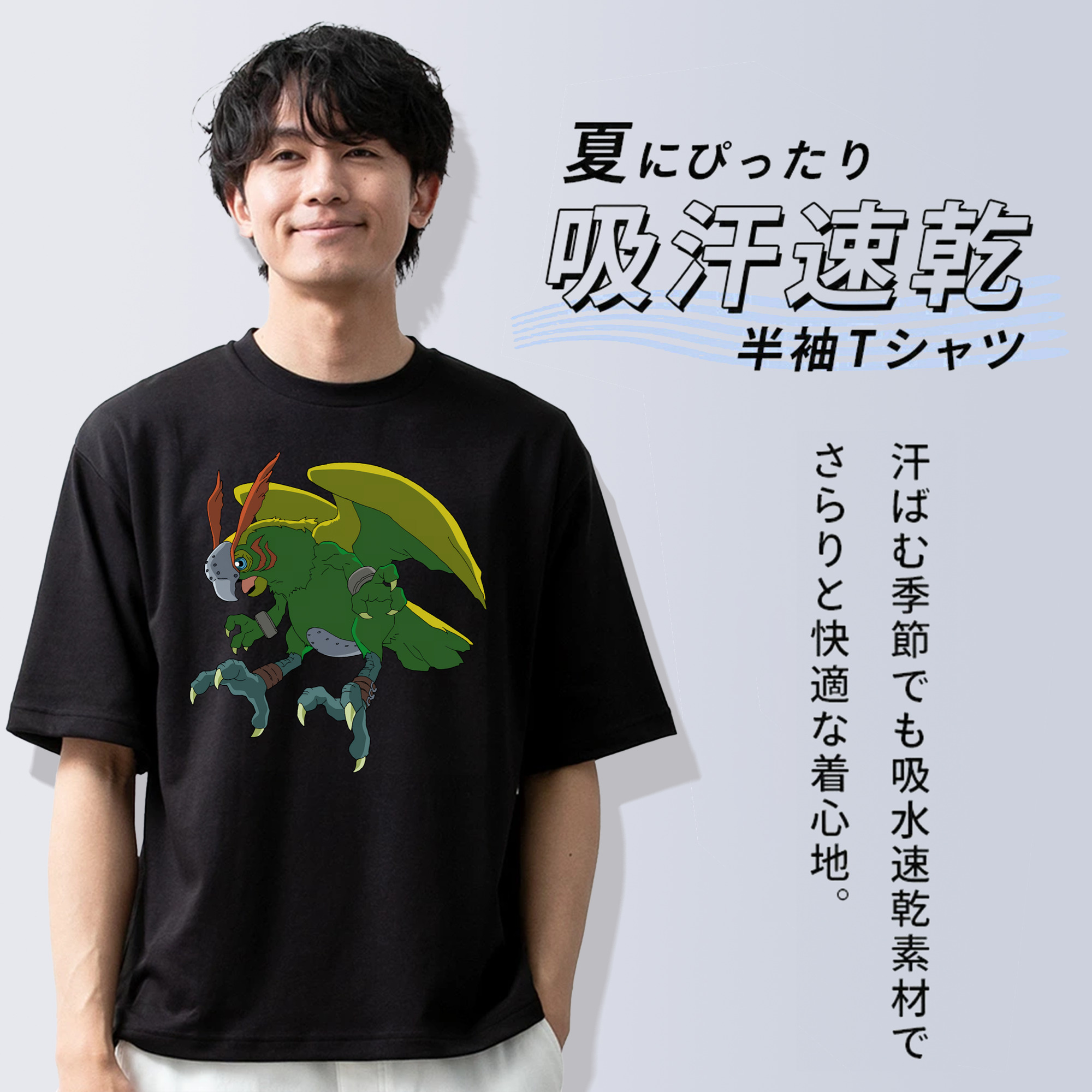 Digimon デジタルモンスター/デジモン 綿100％半袖Tシャツ（フロントプリント）