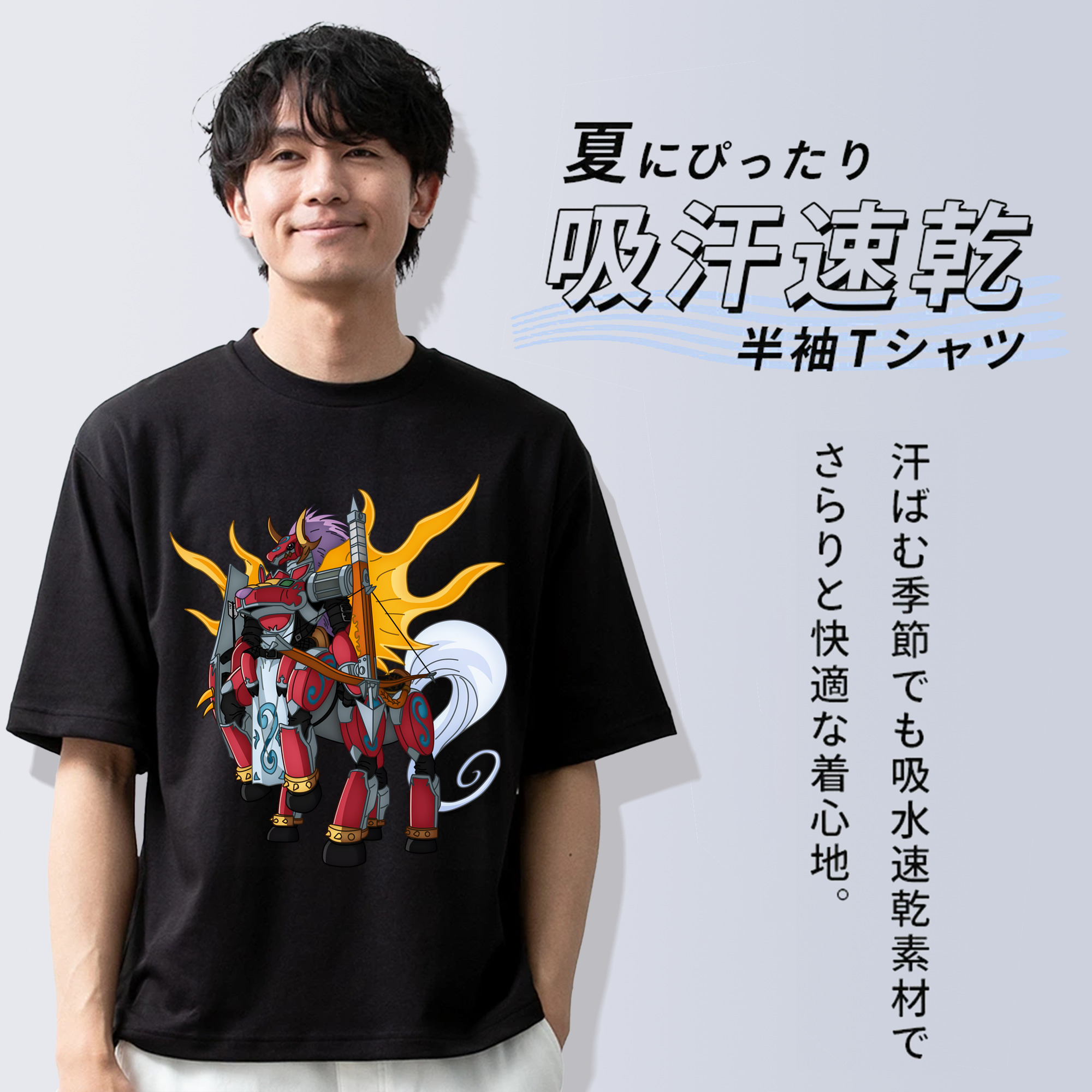 Digimon デジタルモンスター/デジモン 綿100％半袖Tシャツ（フロントプリント）