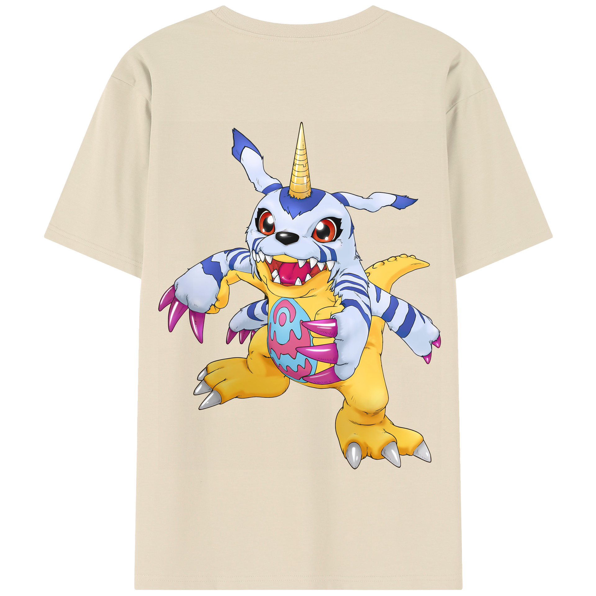 （画像用） Digimon デジタルモンスター/デジモン 綿100％半袖Tシャツ（背面プリント）