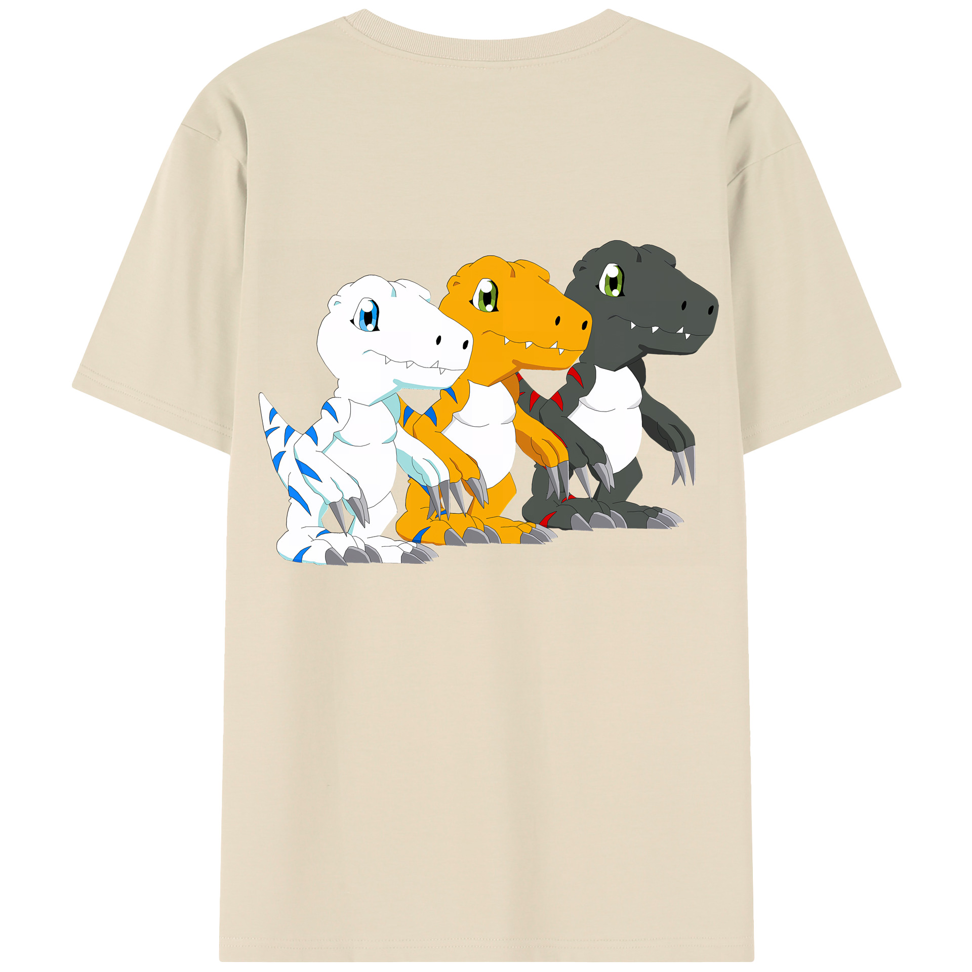 （画像用） Digimon デジタルモンスター/デジモン 綿100％半袖Tシャツ（背面プリント）