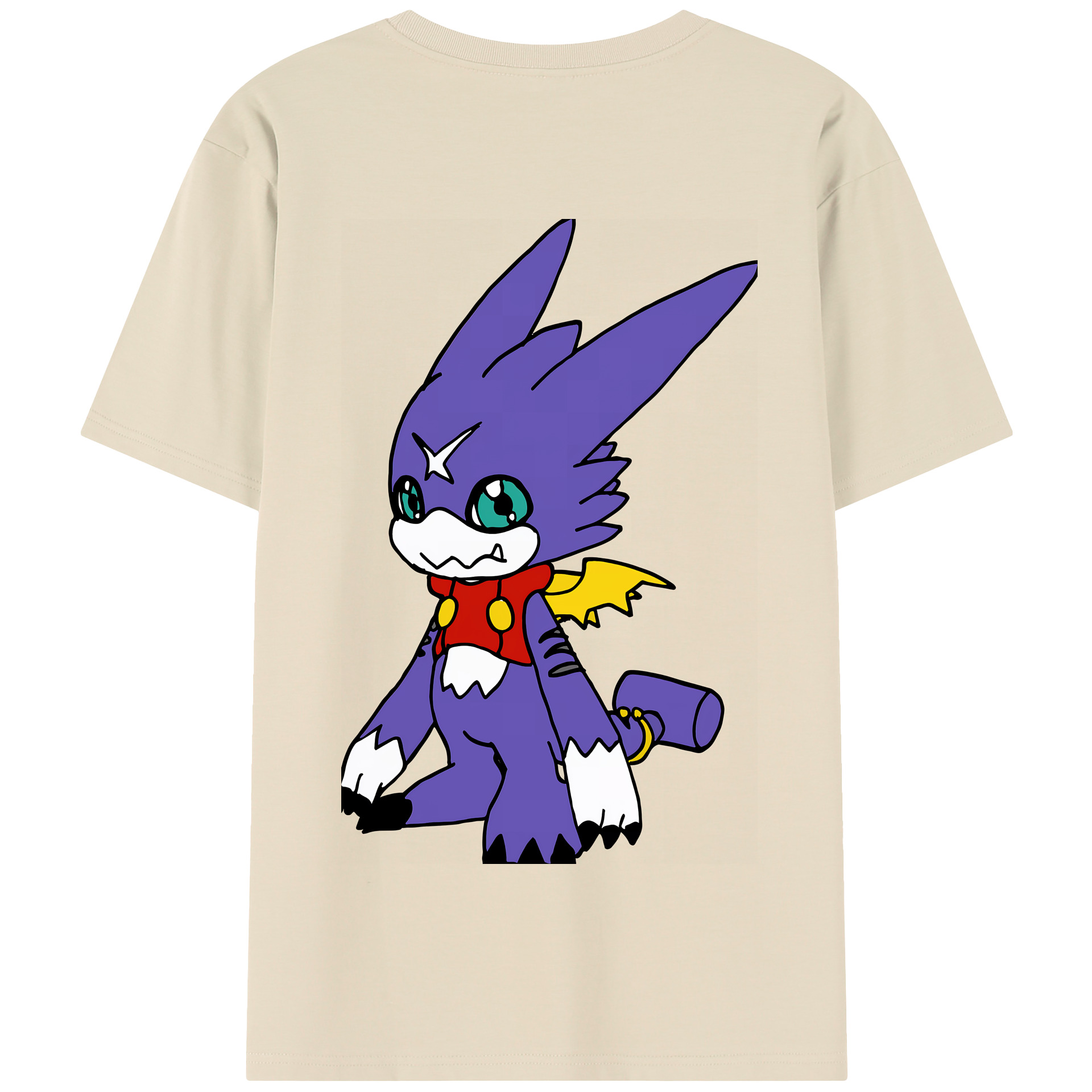（画像用） Digimon デジタルモンスター/デジモン 綿100％半袖Tシャツ（背面プリント）