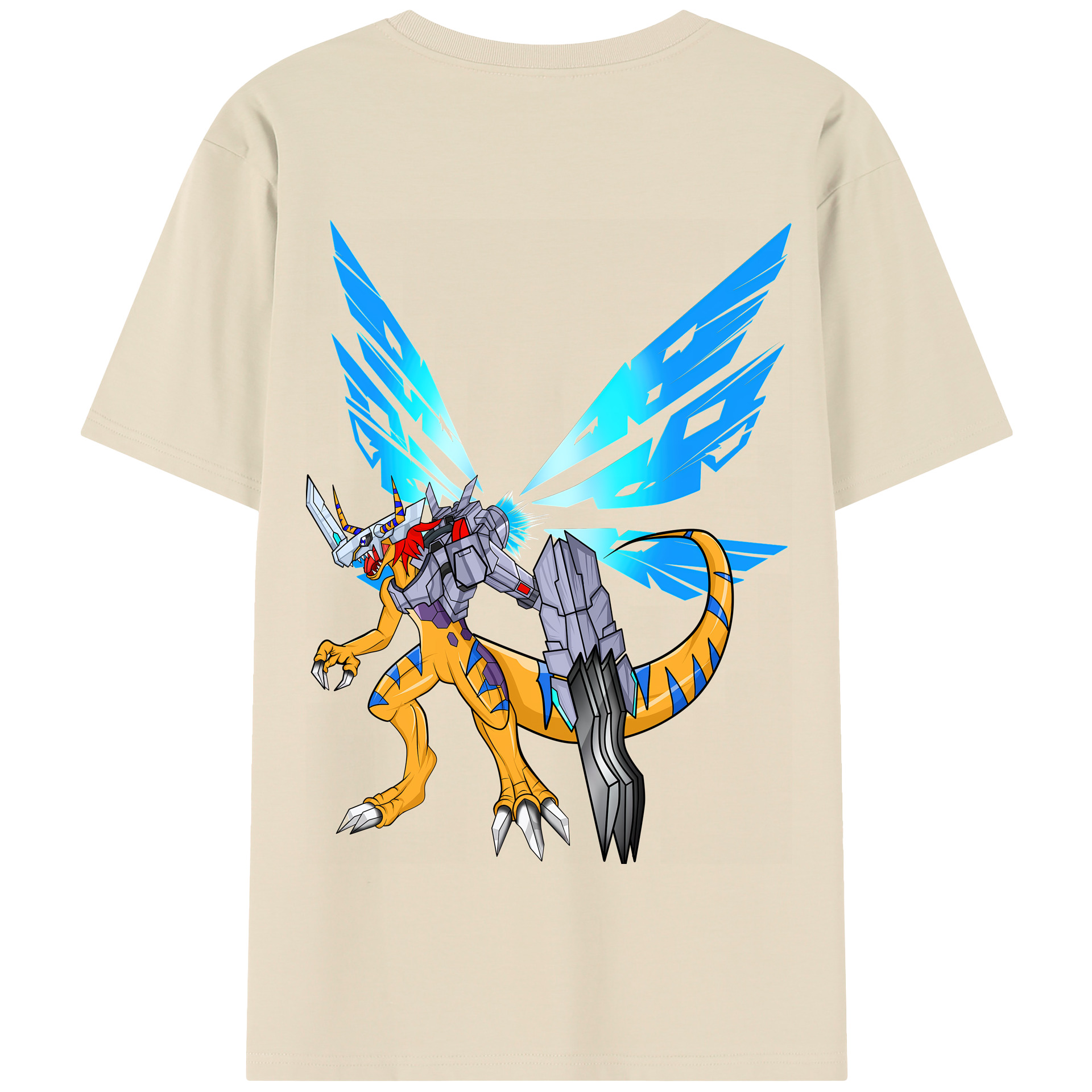 （画像用） Digimon デジタルモンスター/デジモン 綿100％半袖Tシャツ（背面プリント）