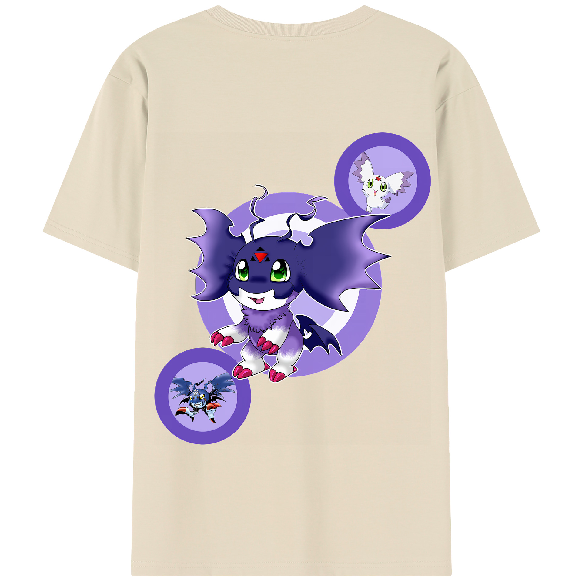 （画像用） Digimon デジタルモンスター/デジモン 綿100％半袖Tシャツ（背面プリント）