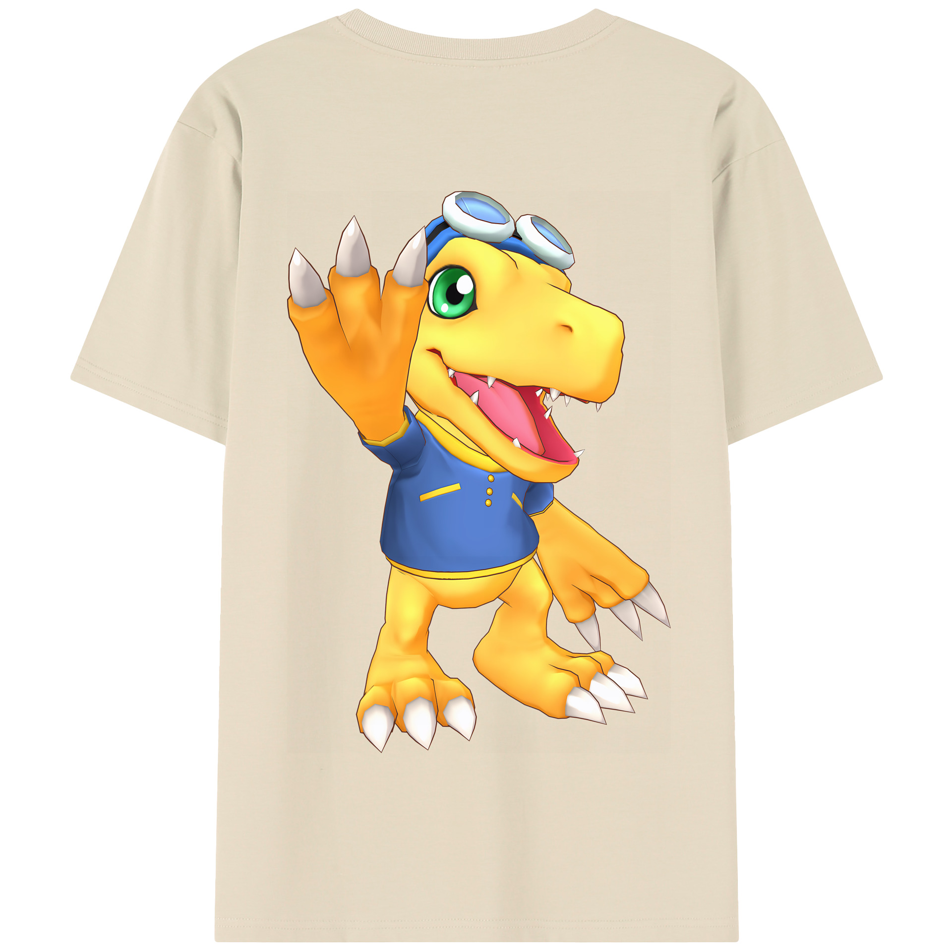 （画像用） Digimon デジタルモンスター/デジモン 綿100％半袖Tシャツ（背面プリント）