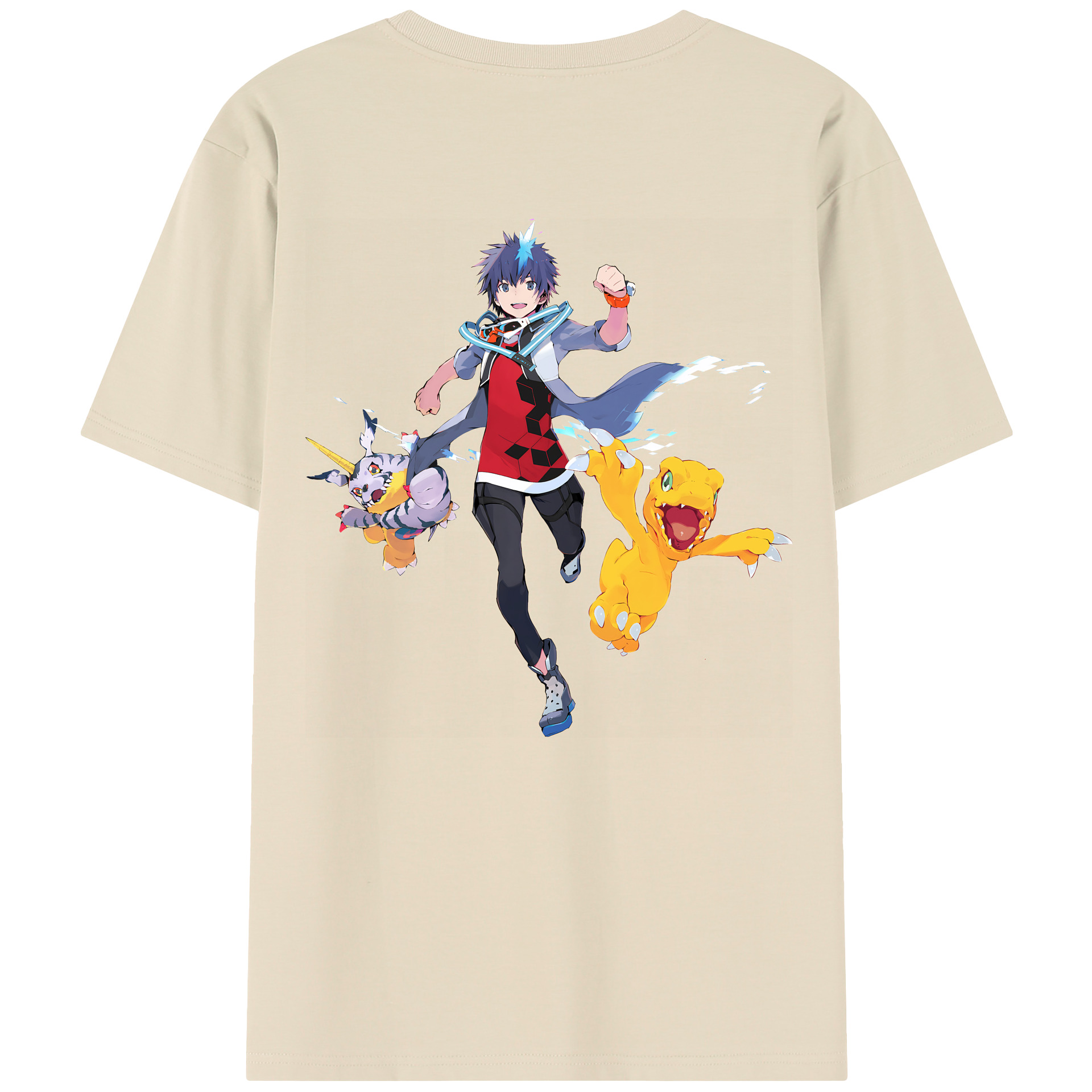 （画像用） Digimon デジタルモンスター/デジモン 綿100％半袖Tシャツ（背面プリント）
