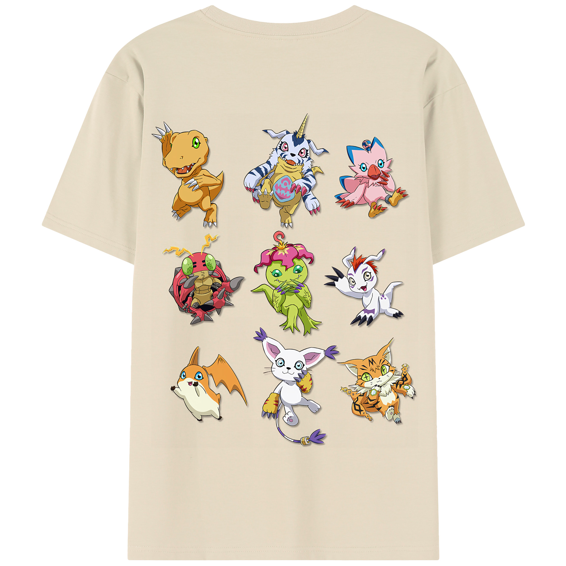 （画像用） Digimon デジタルモンスター/デジモン 綿100％半袖Tシャツ（背面プリント）