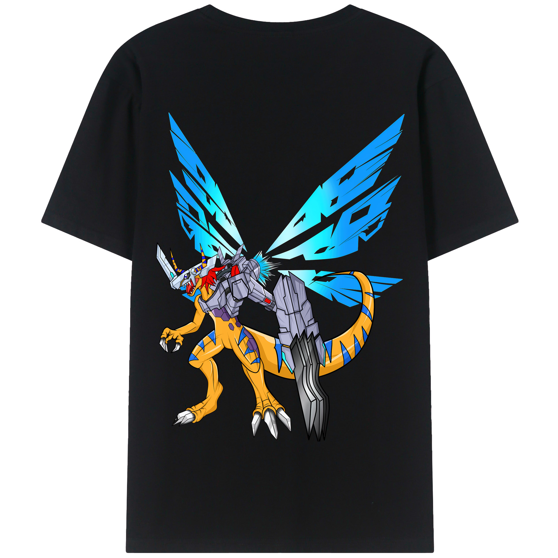 （画像用） Digimon デジタルモンスター/デジモン 綿100％半袖Tシャツ（背面プリント）