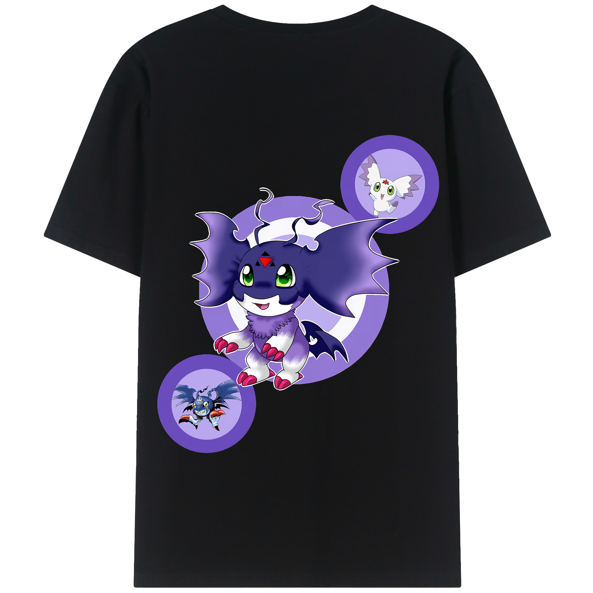 （画像用） Digimon デジタルモンスター/デジモン 綿100％半袖Tシャツ（背面プリント）