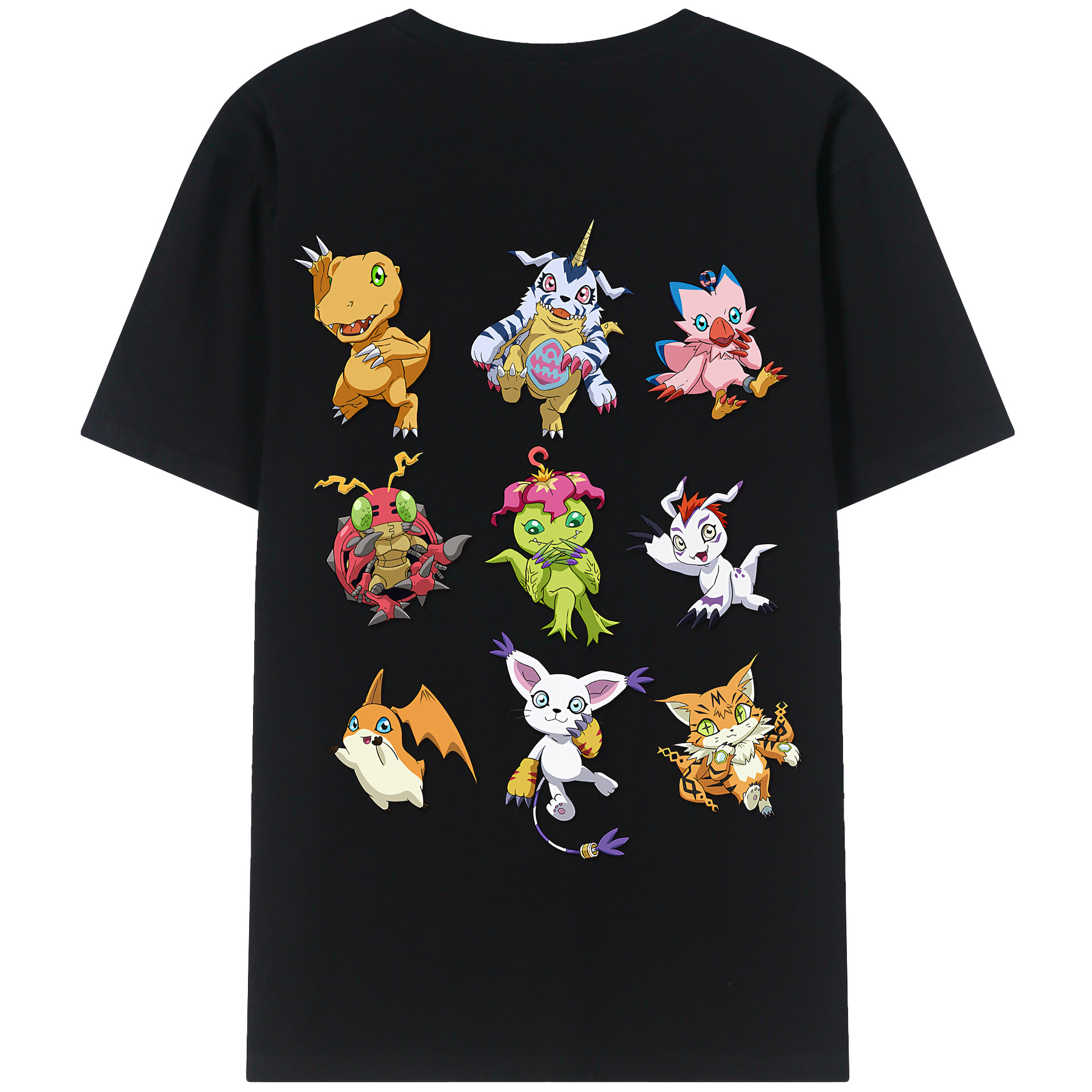 （画像用） Digimon デジタルモンスター/デジモン 綿100％半袖Tシャツ（背面プリント）