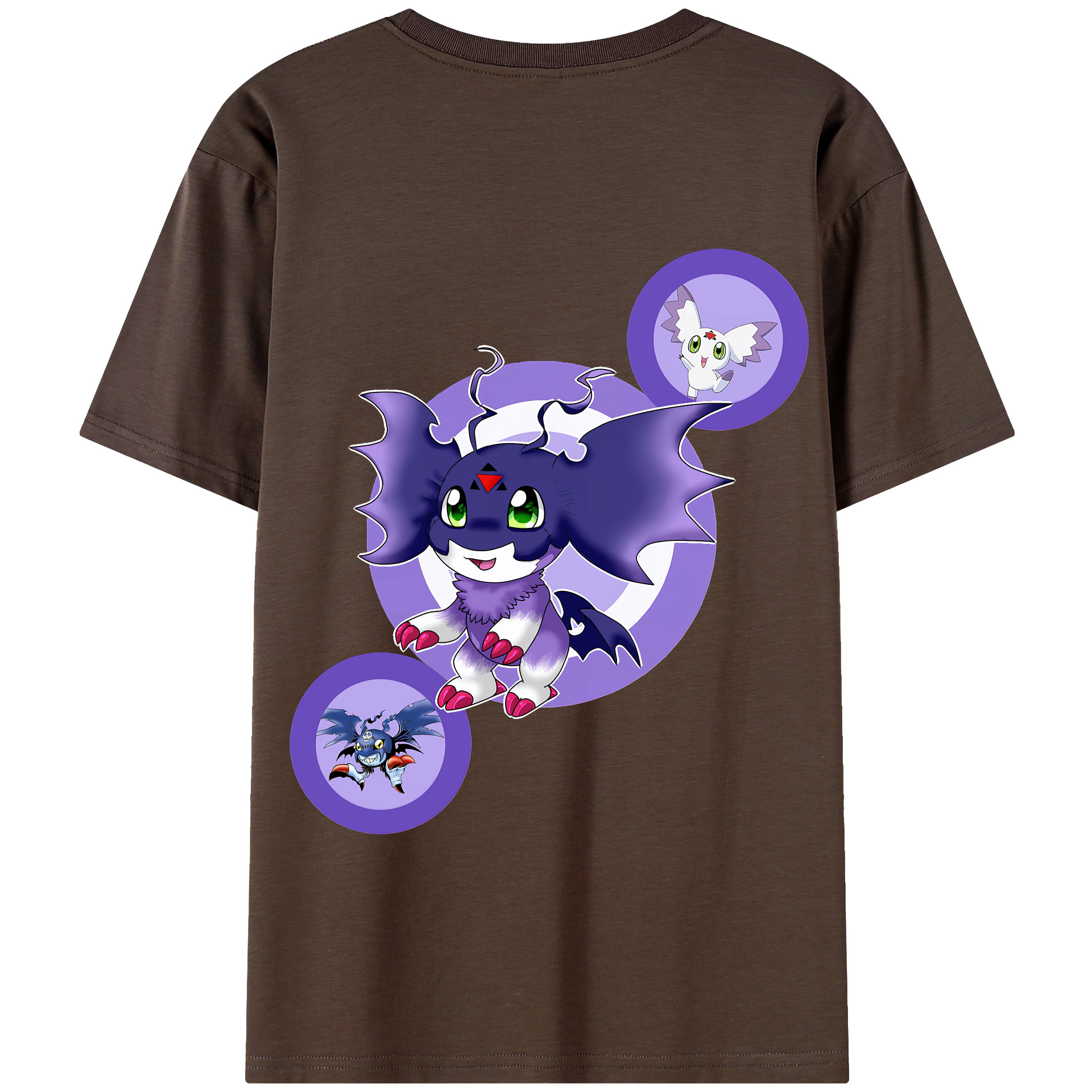（画像用） Digimon デジタルモンスター/デジモン 綿100％半袖Tシャツ（背面プリント）