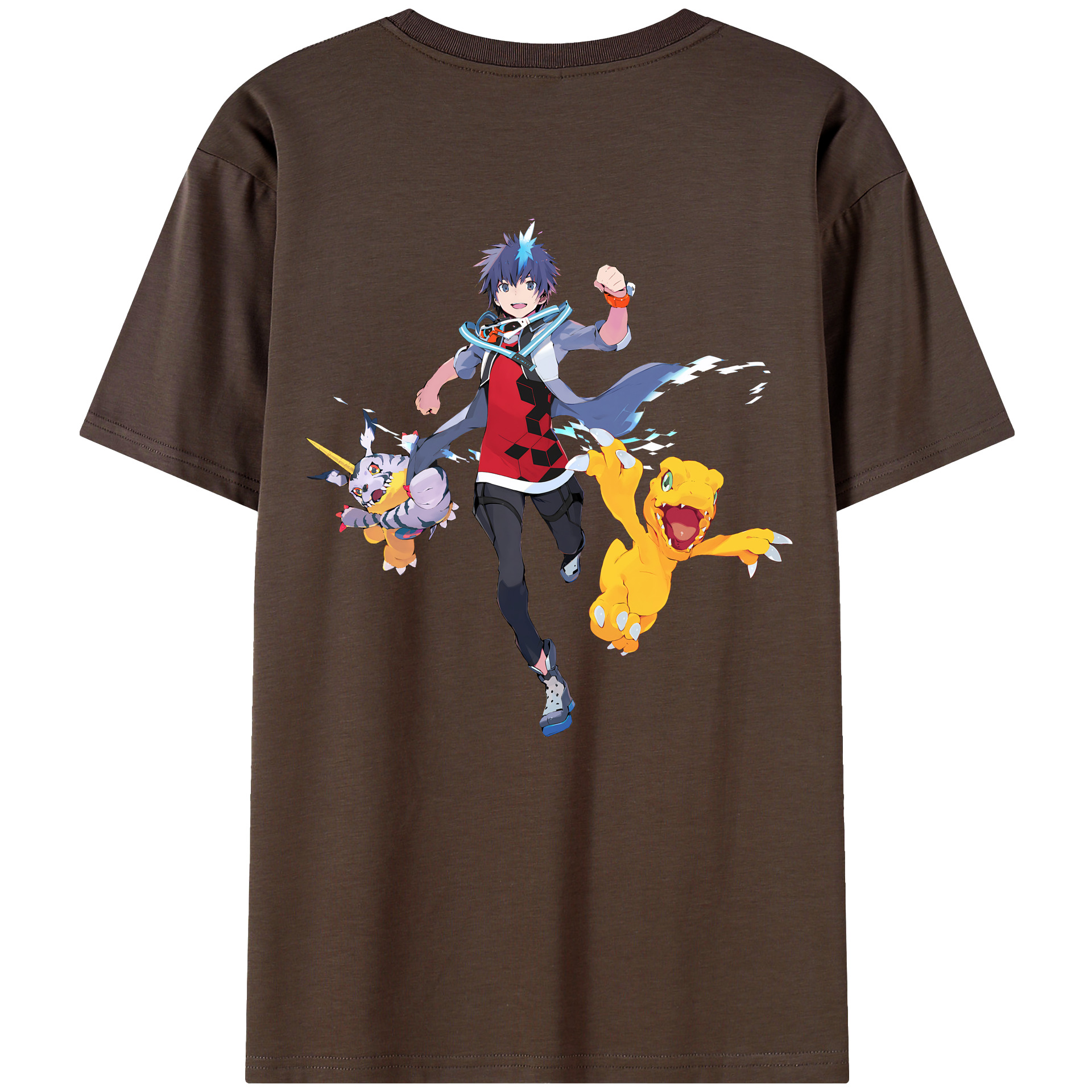 （画像用） Digimon デジタルモンスター/デジモン 綿100％半袖Tシャツ（背面プリント）