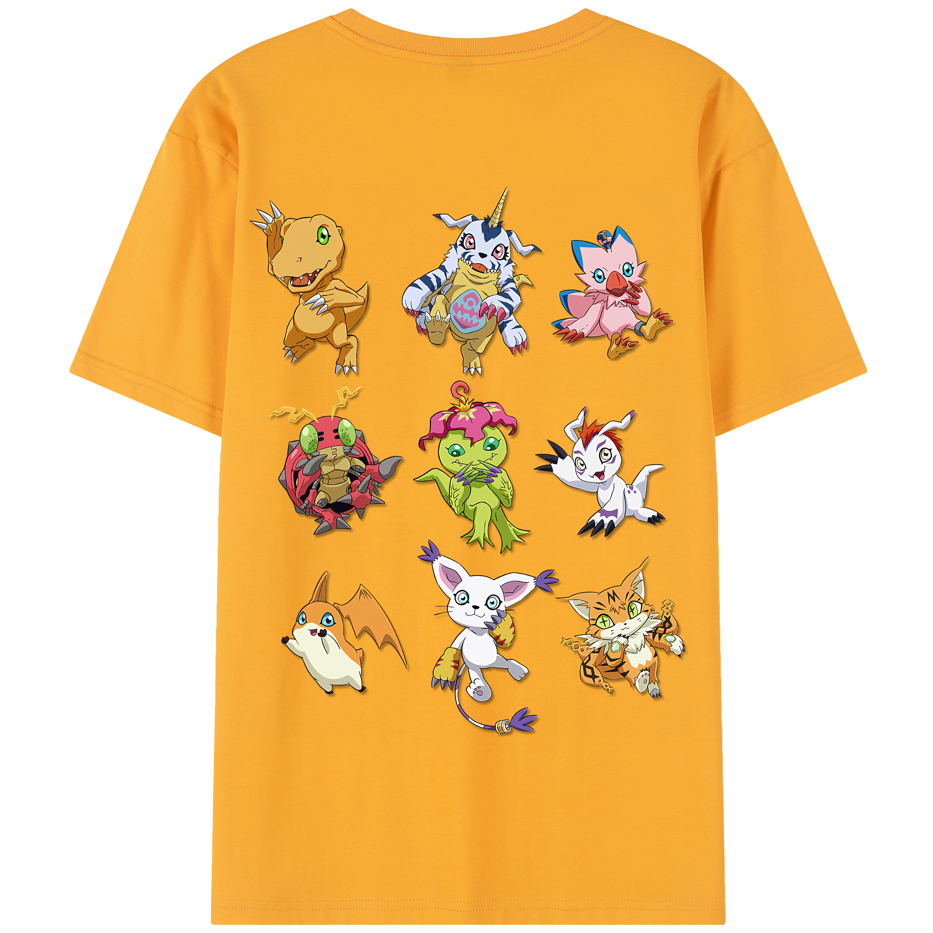（画像用） Digimon デジタルモンスター/デジモン 綿100％半袖Tシャツ（背面プリント）