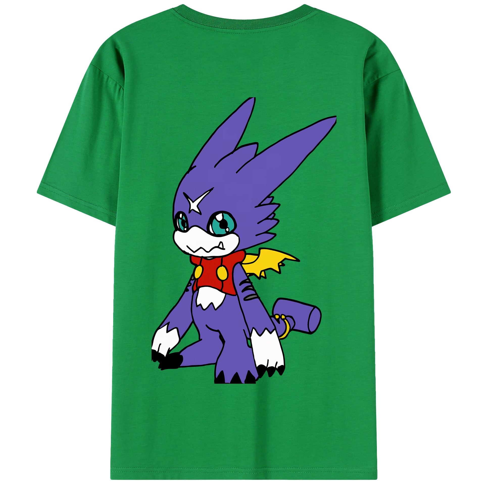 （画像用） Digimon デジタルモンスター/デジモン 綿100％半袖Tシャツ（背面プリント）