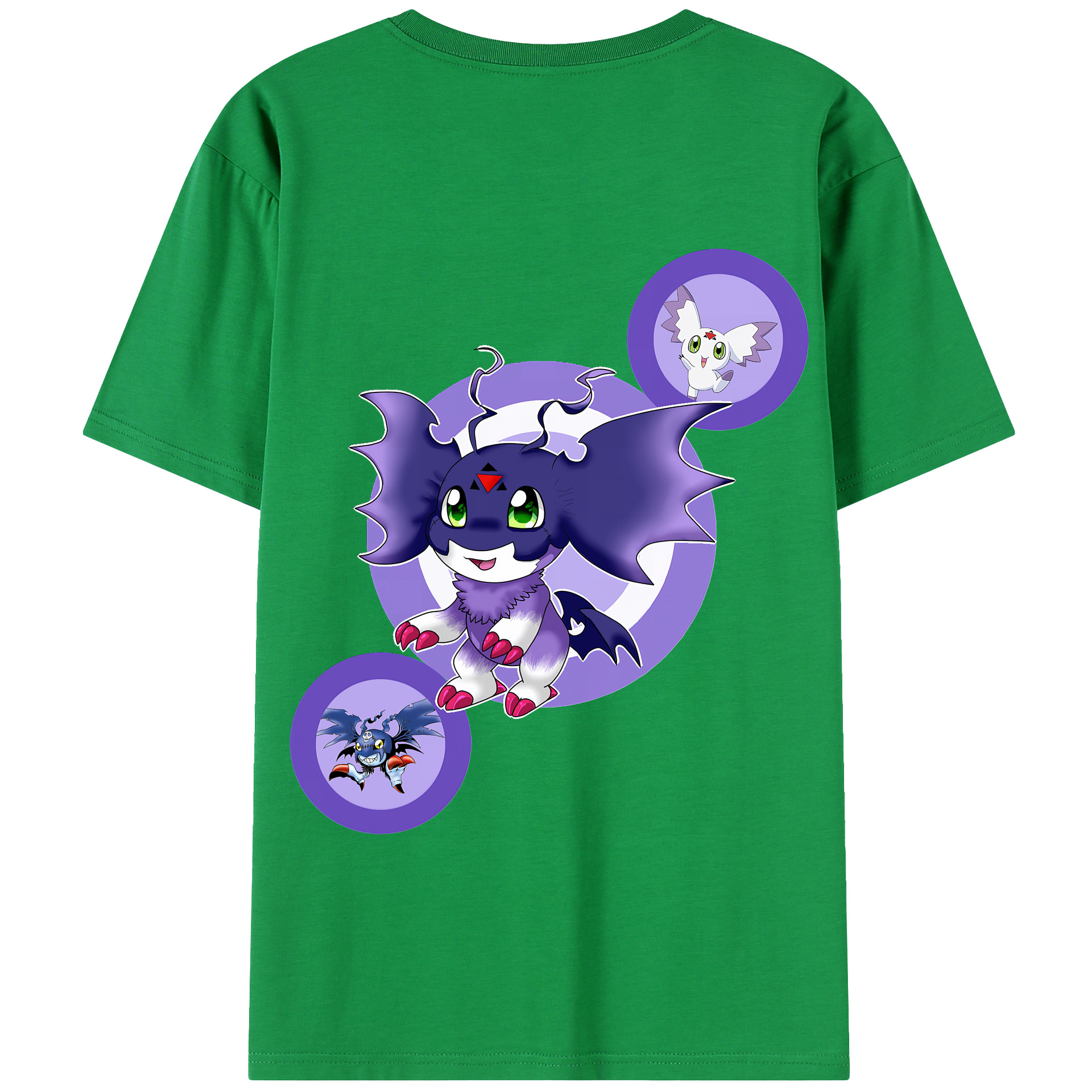（画像用） Digimon デジタルモンスター/デジモン 綿100％半袖Tシャツ（背面プリント）