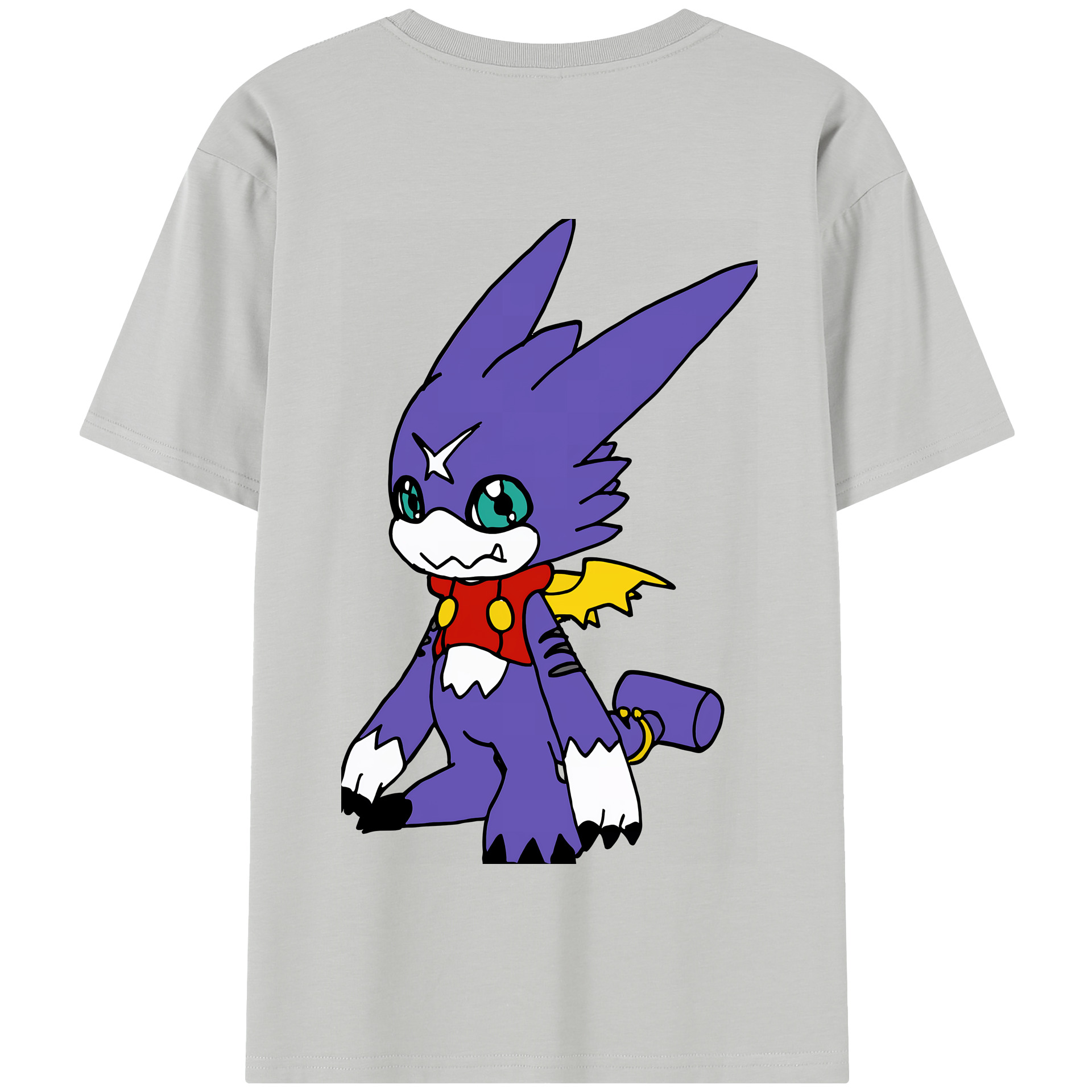 （画像用） Digimon デジタルモンスター/デジモン 綿100％半袖Tシャツ（背面プリント）