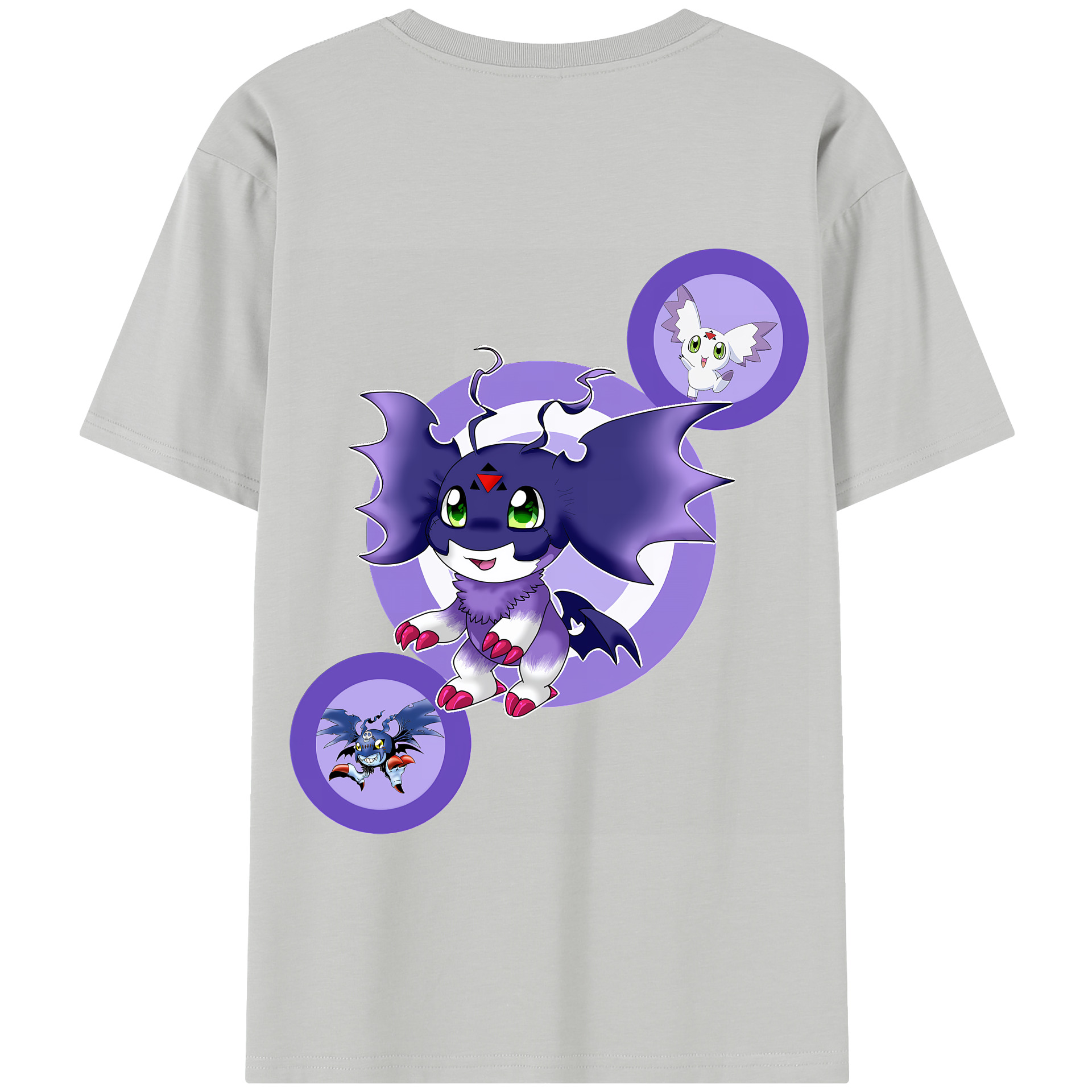 （画像用） Digimon デジタルモンスター/デジモン 綿100％半袖Tシャツ（背面プリント）