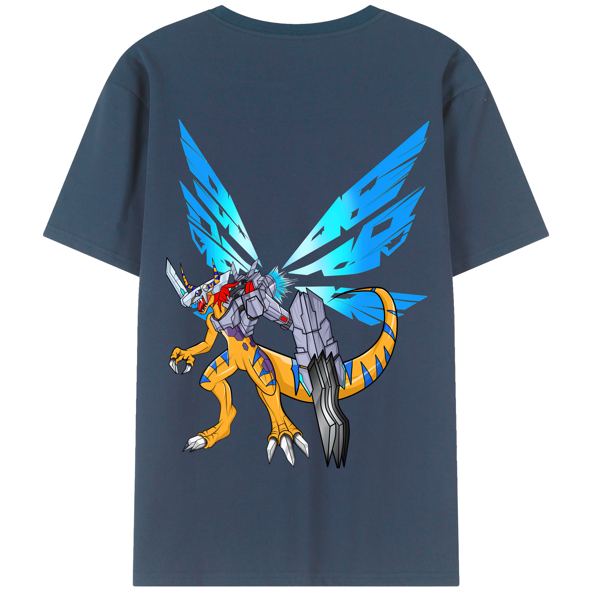 （画像用） Digimon デジタルモンスター/デジモン 綿100％半袖Tシャツ（背面プリント）
