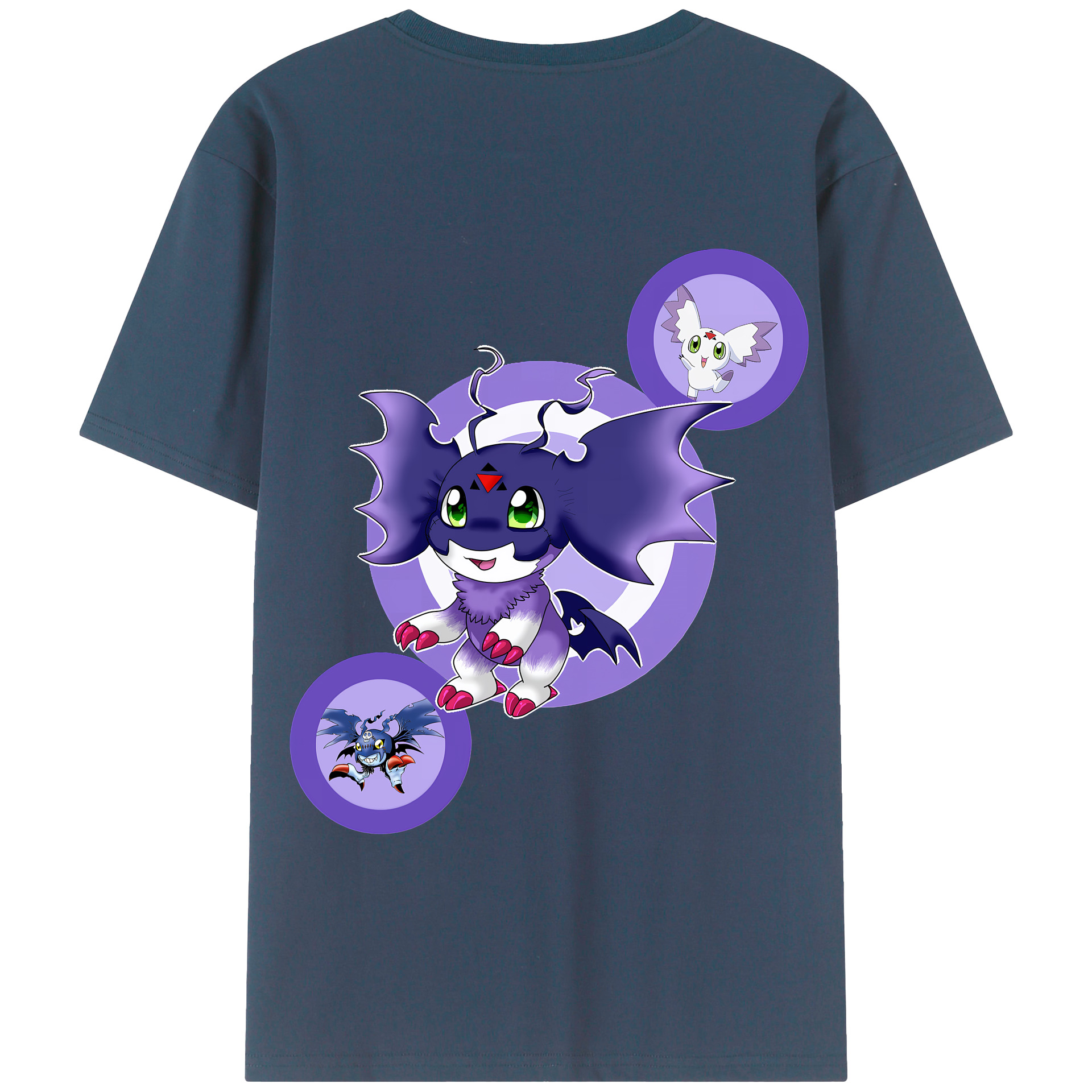 （画像用） Digimon デジタルモンスター/デジモン 綿100％半袖Tシャツ（背面プリント）