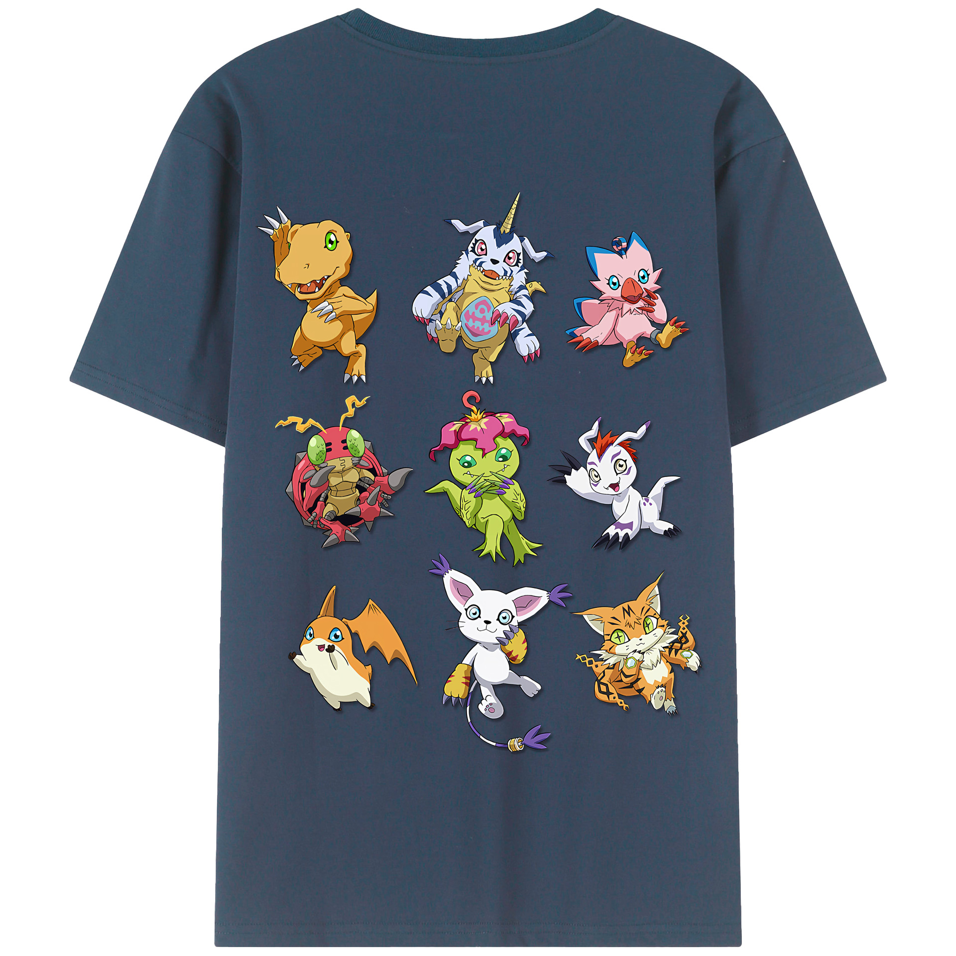 （画像用） Digimon デジタルモンスター/デジモン 綿100％半袖Tシャツ（背面プリント）