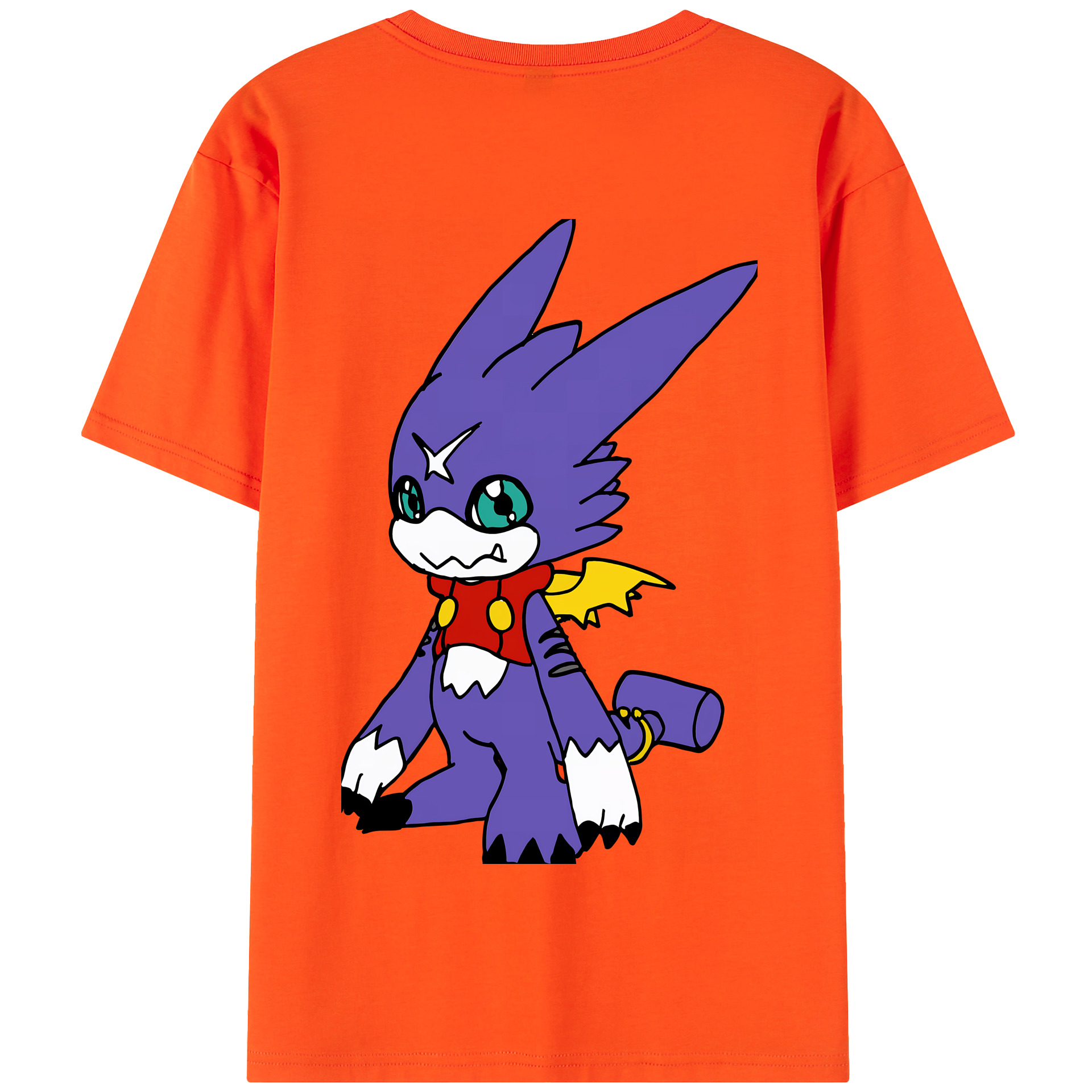 （画像用） Digimon デジタルモンスター/デジモン 綿100％半袖Tシャツ（背面プリント）