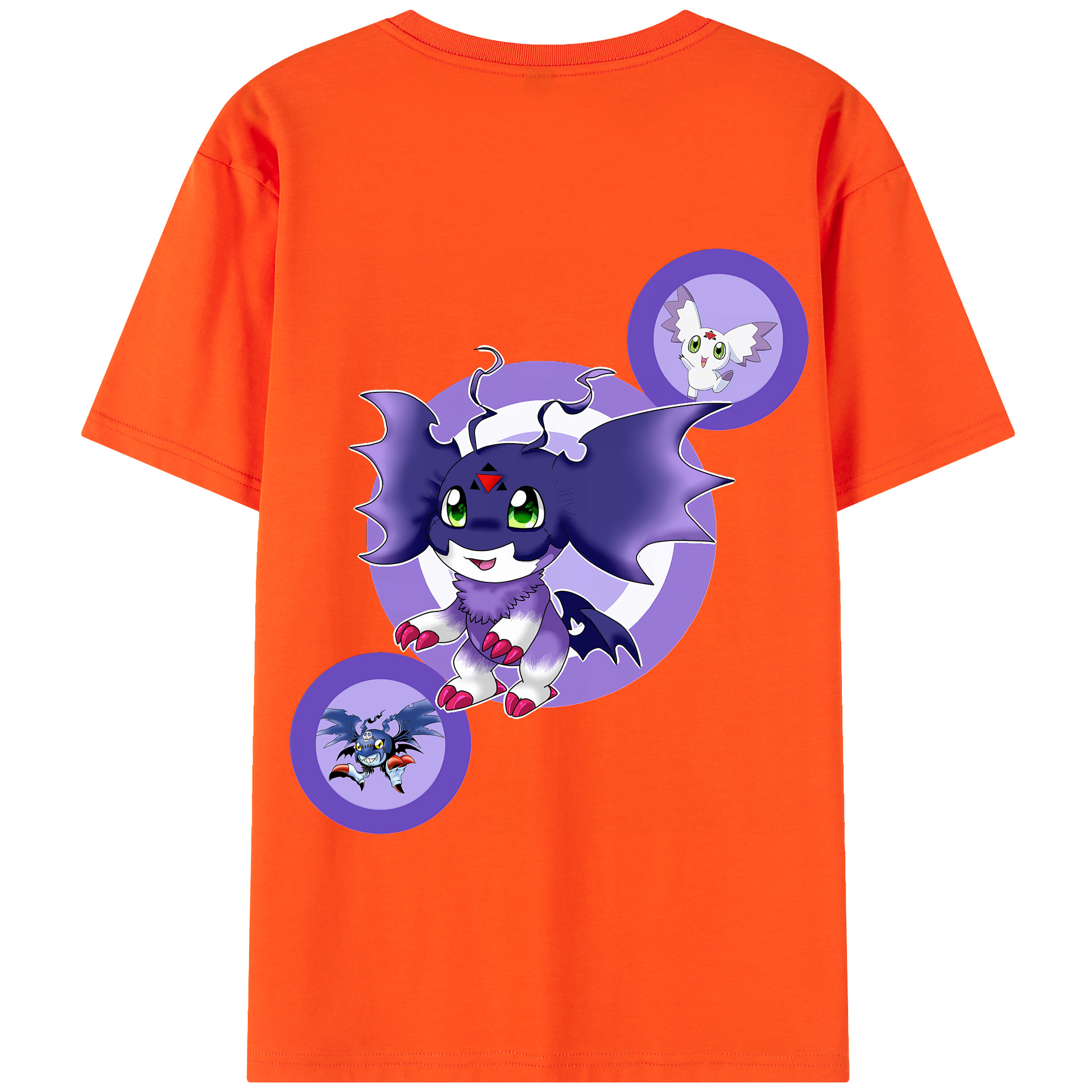 （画像用） Digimon デジタルモンスター/デジモン 綿100％半袖Tシャツ（背面プリント）
