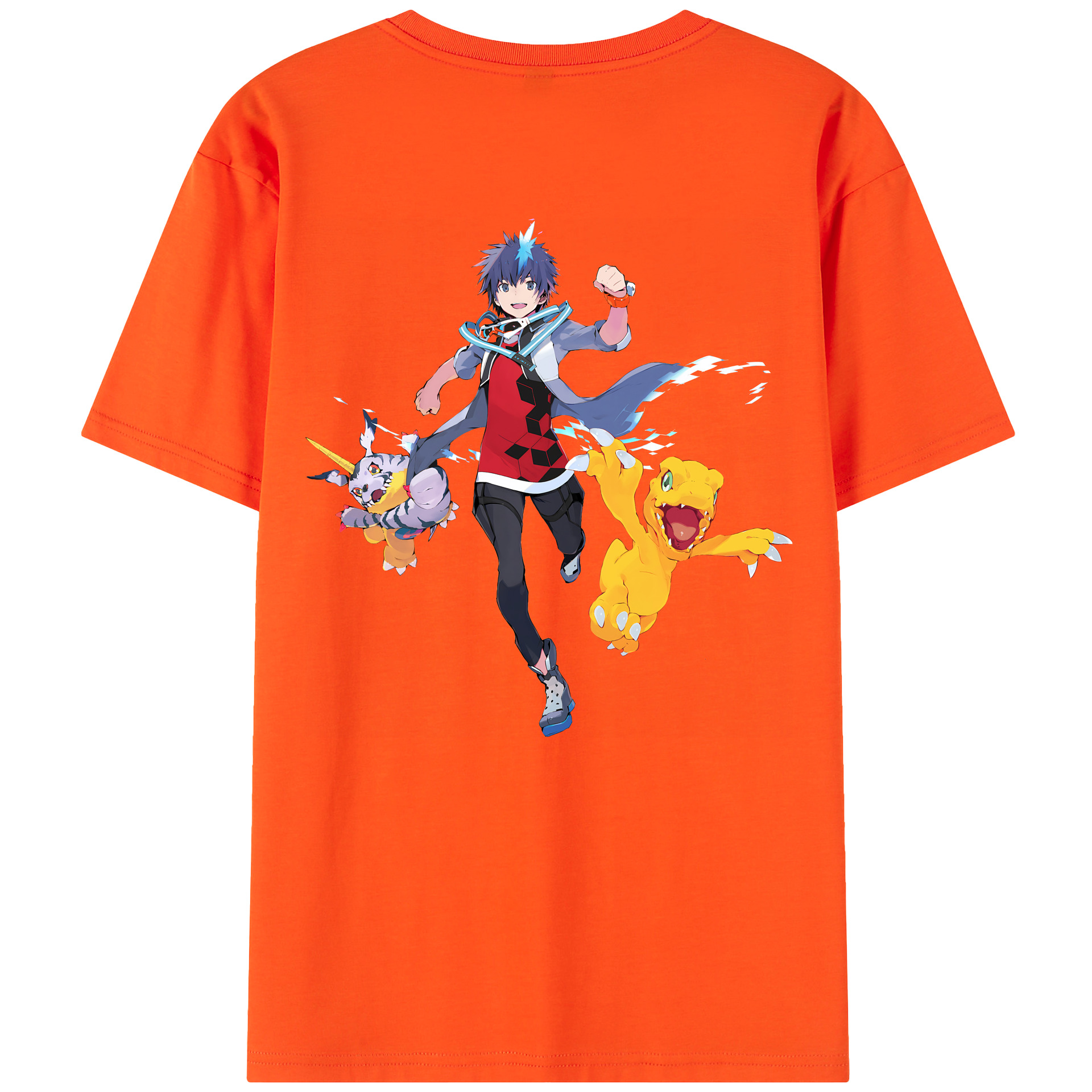 （画像用） Digimon デジタルモンスター/デジモン 綿100％半袖Tシャツ（背面プリント）