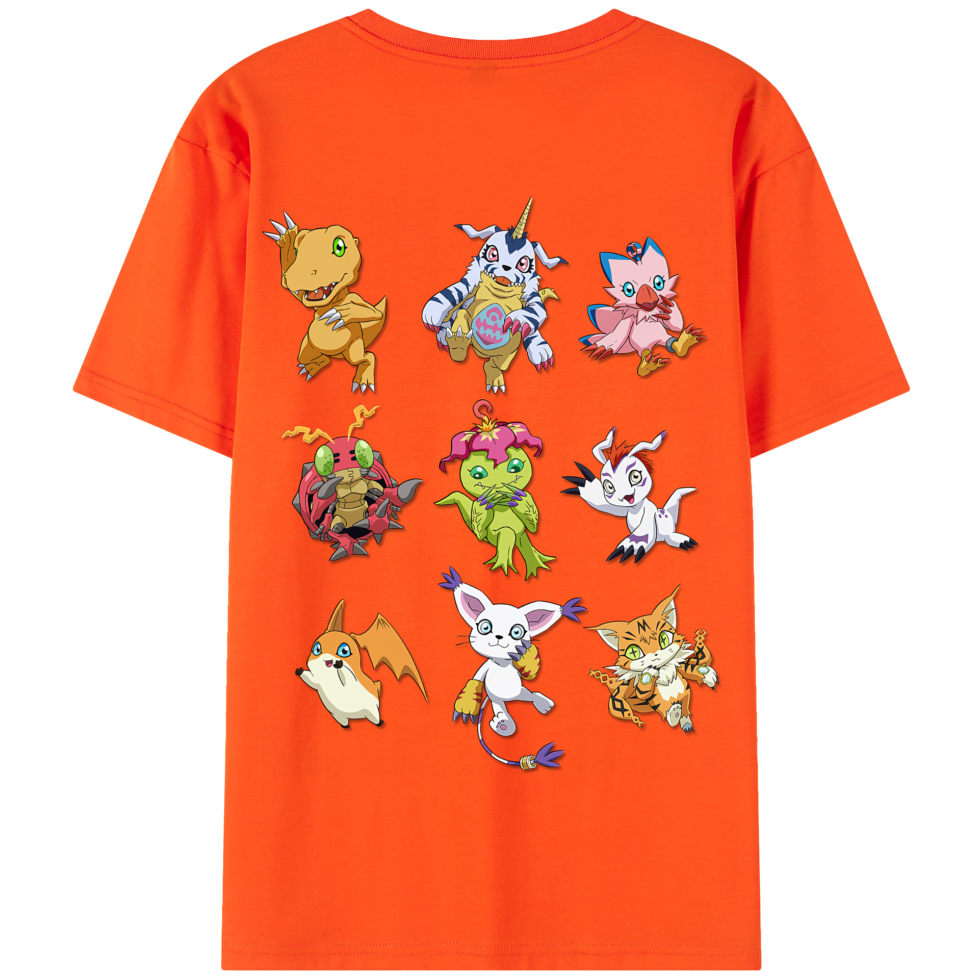 （画像用） Digimon デジタルモンスター/デジモン 綿100％半袖Tシャツ（背面プリント）