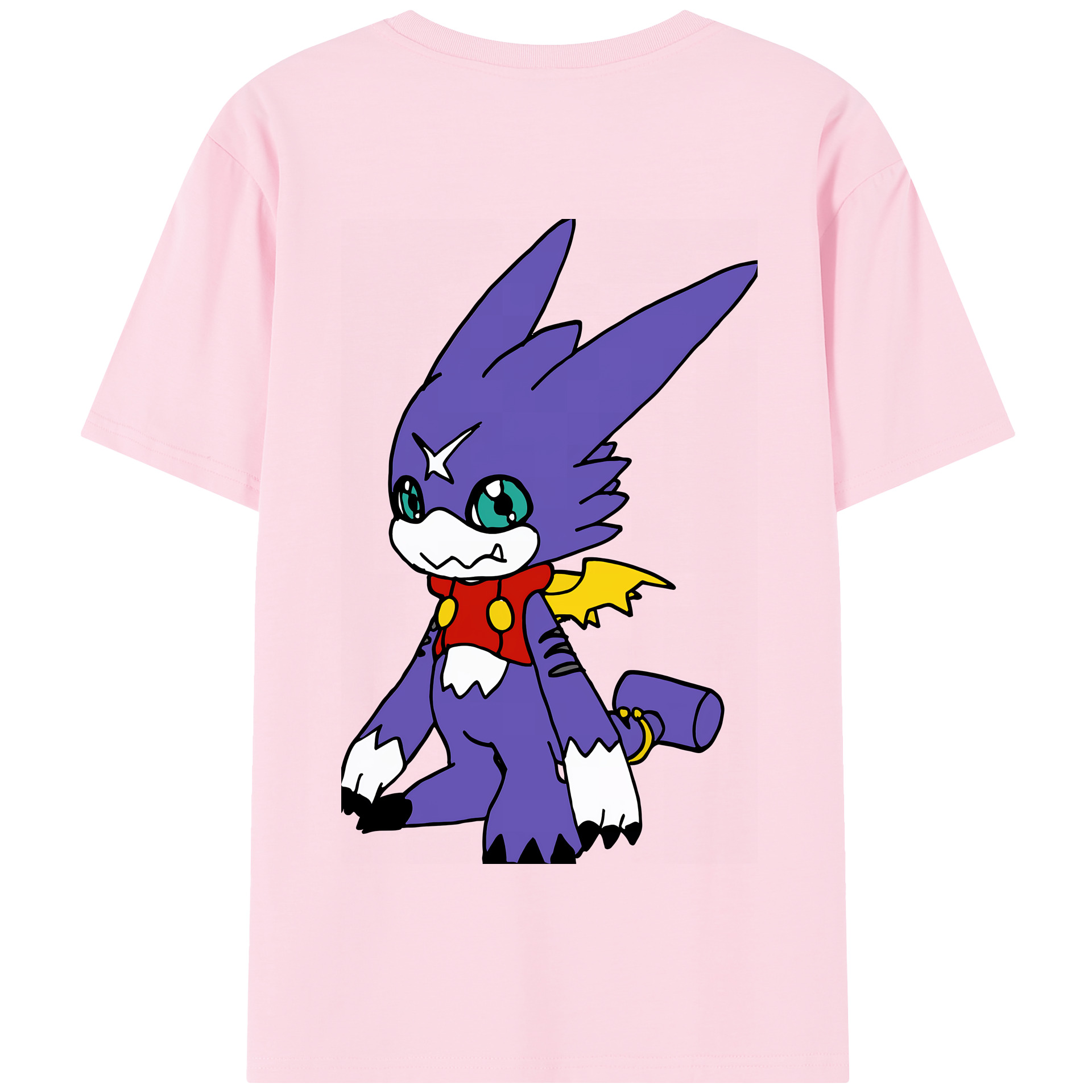 （画像用） Digimon デジタルモンスター/デジモン 綿100％半袖Tシャツ（背面プリント）