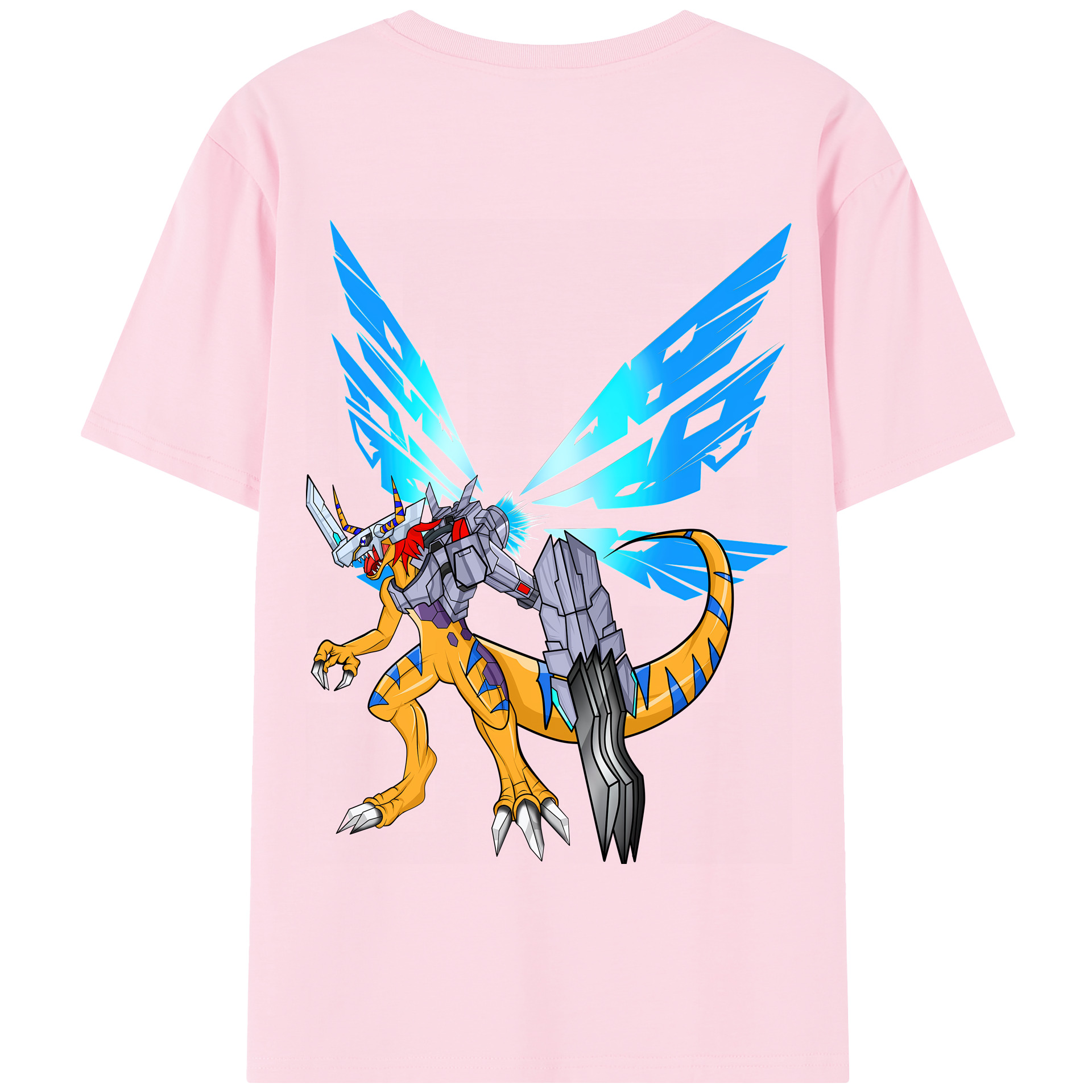 （画像用） Digimon デジタルモンスター/デジモン 綿100％半袖Tシャツ（背面プリント）