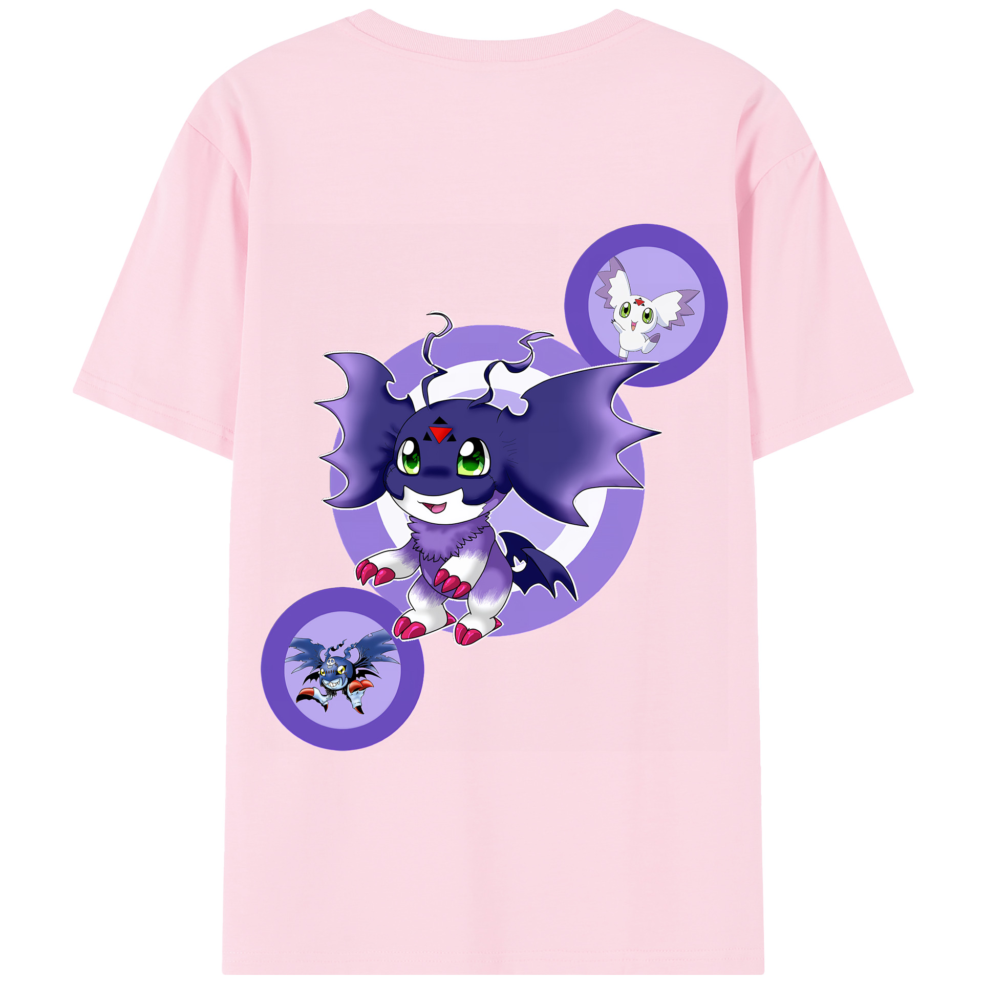 （画像用） Digimon デジタルモンスター/デジモン 綿100％半袖Tシャツ（背面プリント）