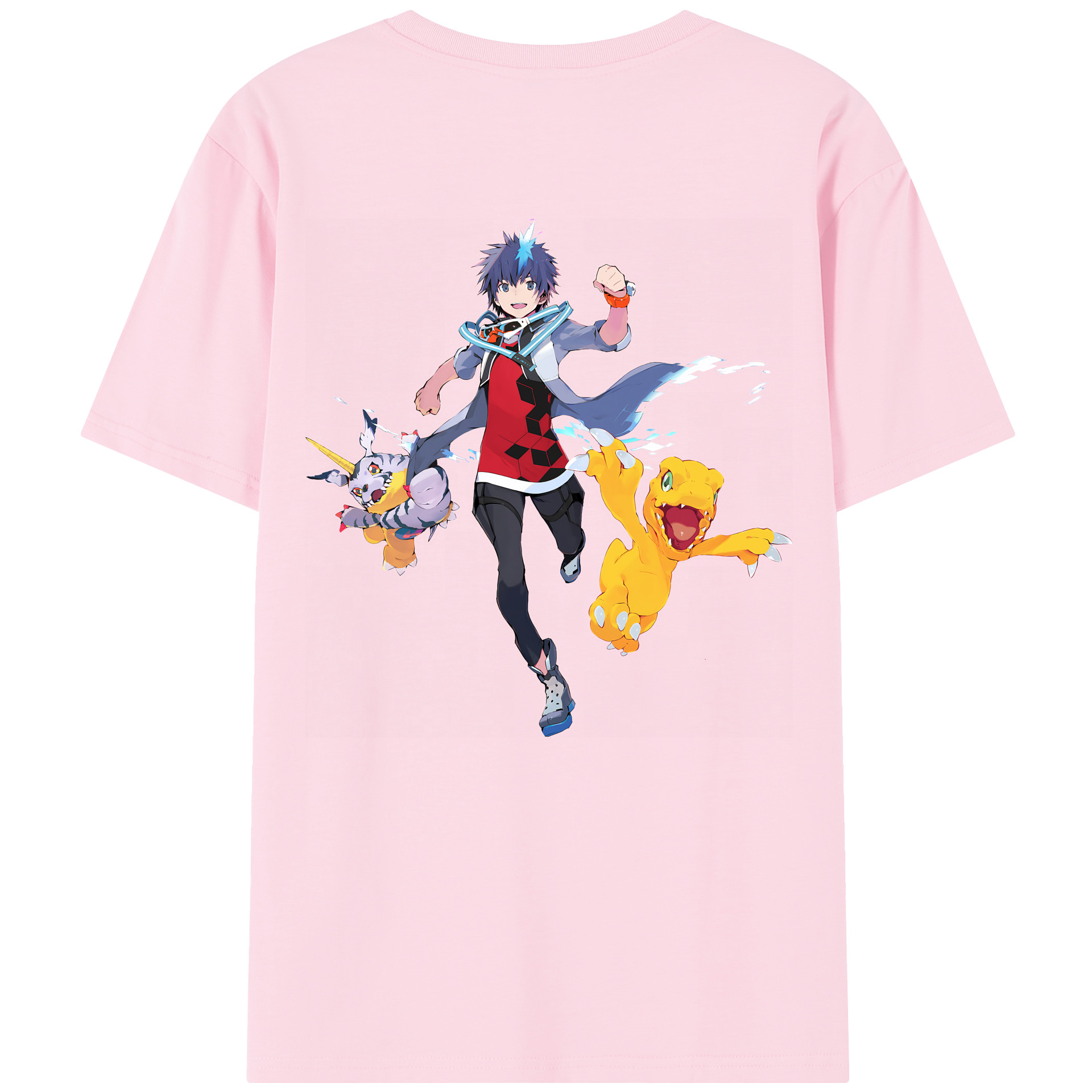 （画像用） Digimon デジタルモンスター/デジモン 綿100％半袖Tシャツ（背面プリント）