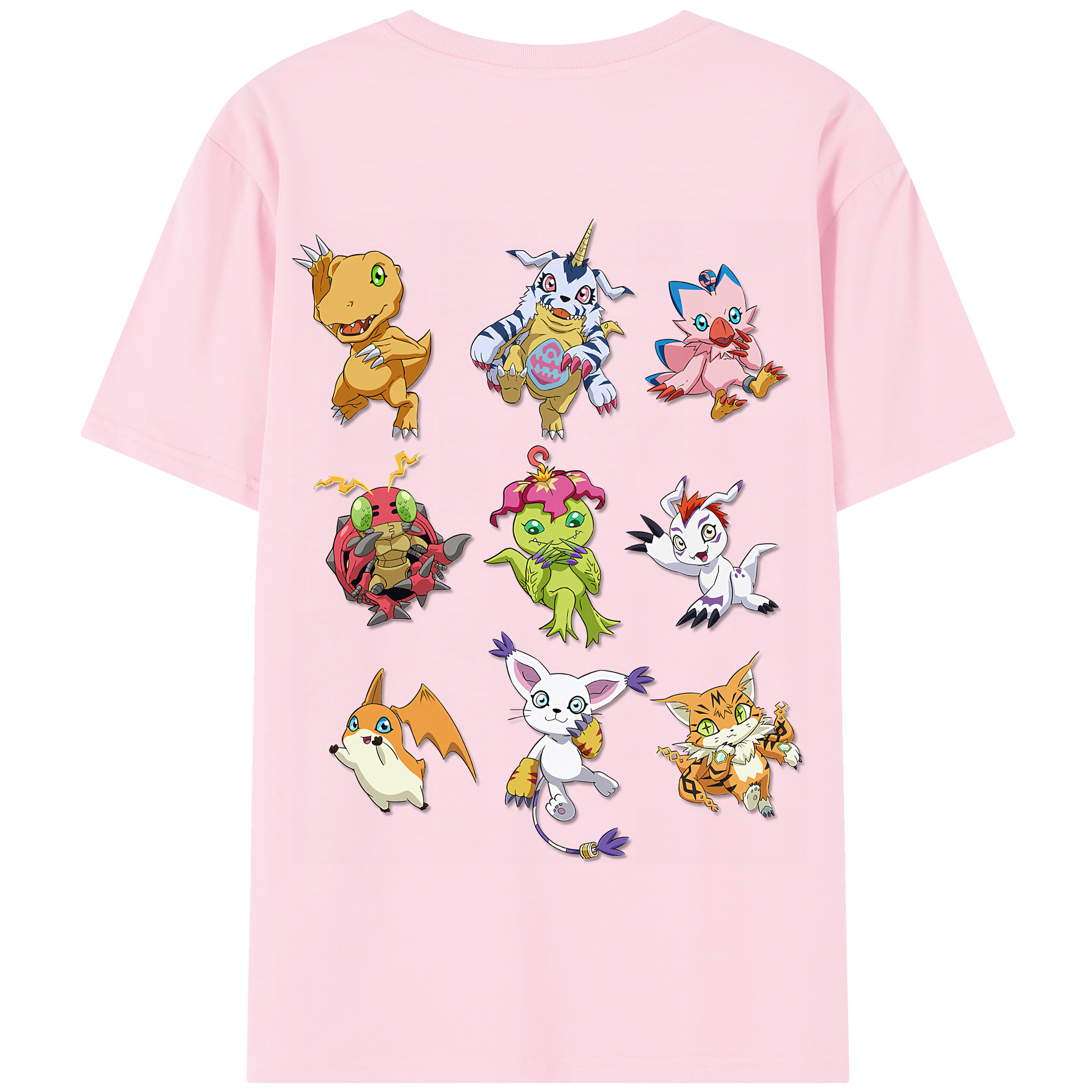 （画像用） Digimon デジタルモンスター/デジモン 綿100％半袖Tシャツ（背面プリント）