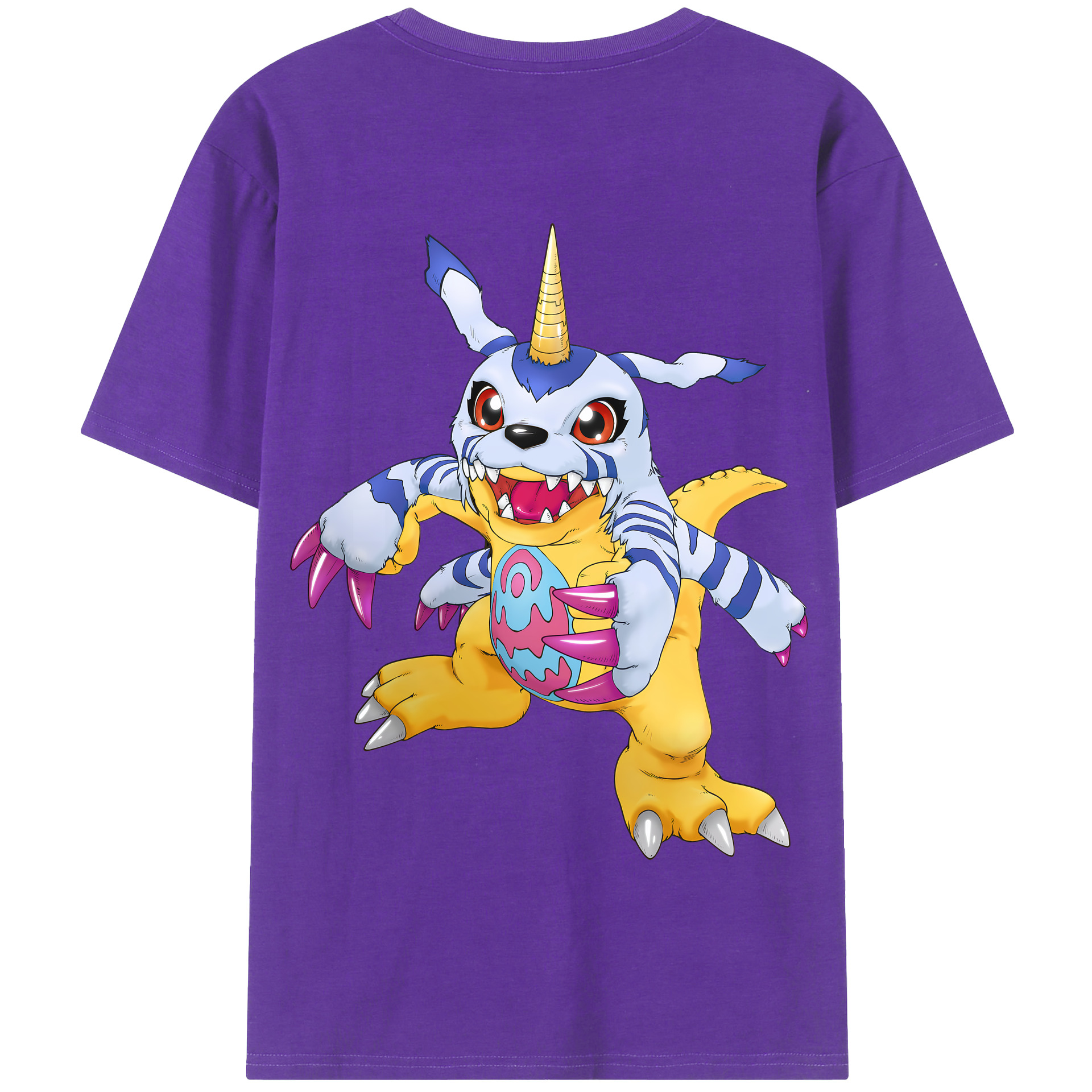 （画像用） Digimon デジタルモンスター/デジモン 綿100％半袖Tシャツ（背面プリント）