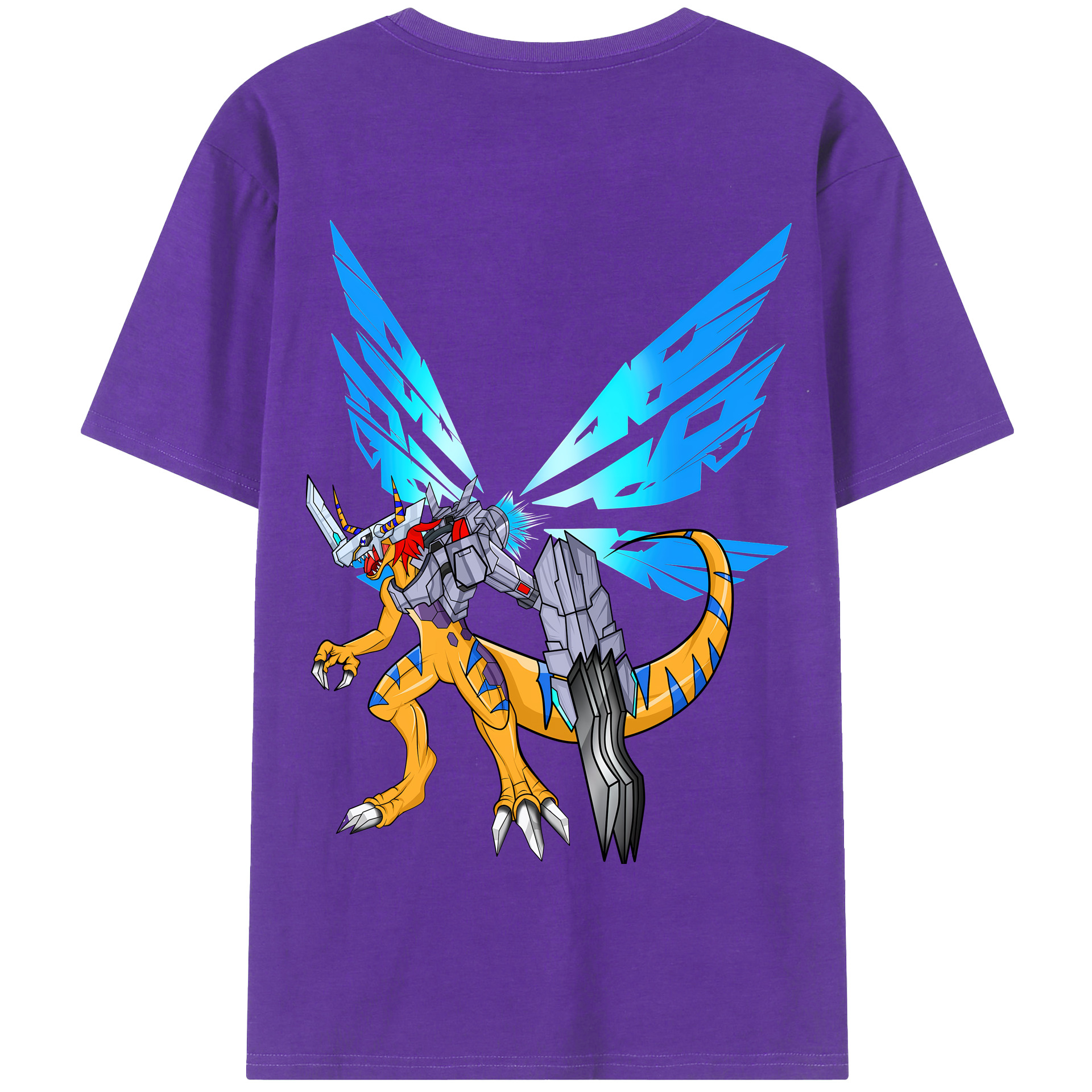 （画像用） Digimon デジタルモンスター/デジモン 綿100％半袖Tシャツ（背面プリント）