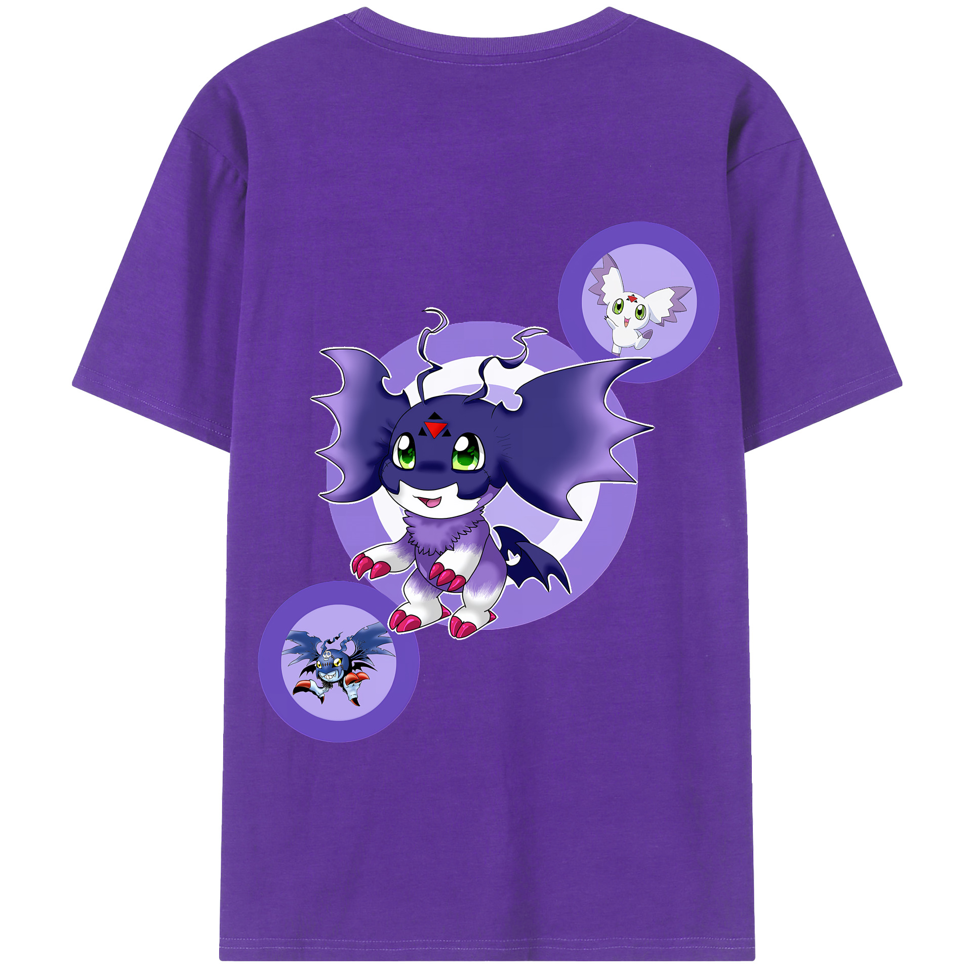 （画像用） Digimon デジタルモンスター/デジモン 綿100％半袖Tシャツ（背面プリント）