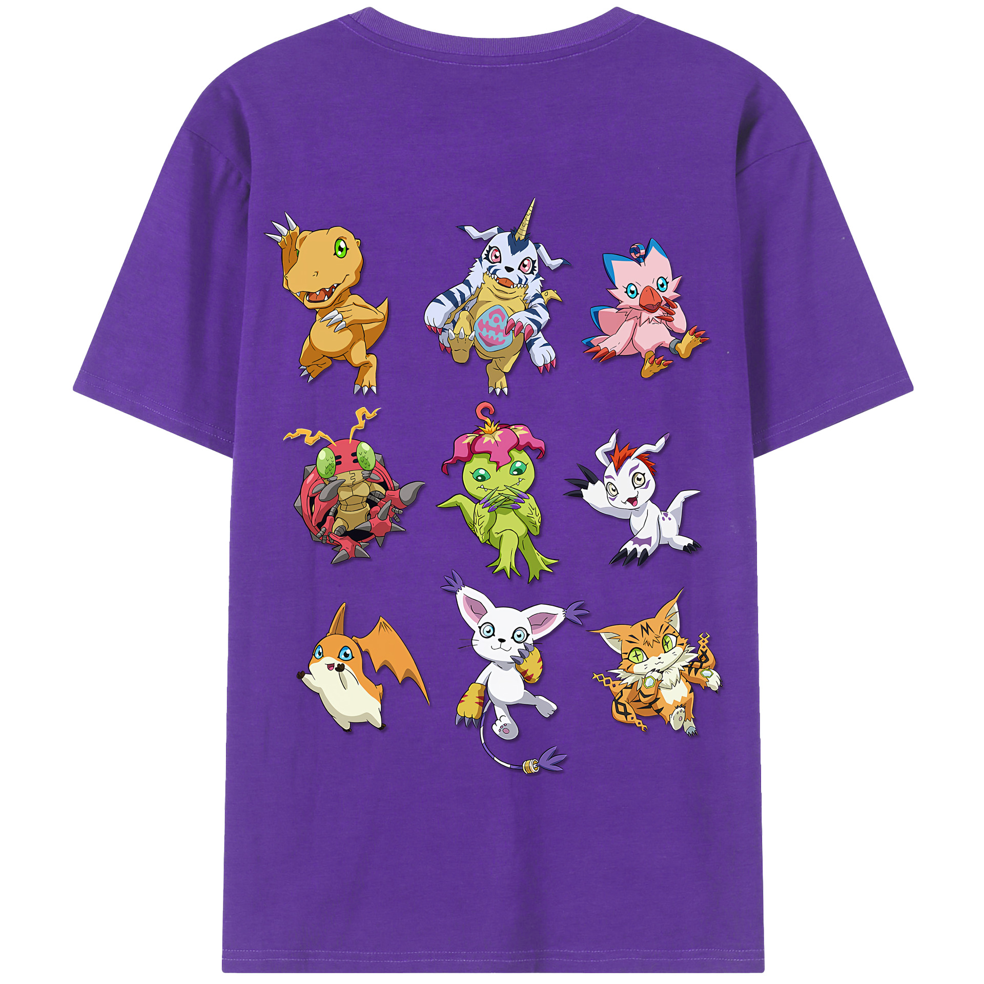 （画像用） Digimon デジタルモンスター/デジモン 綿100％半袖Tシャツ（背面プリント）