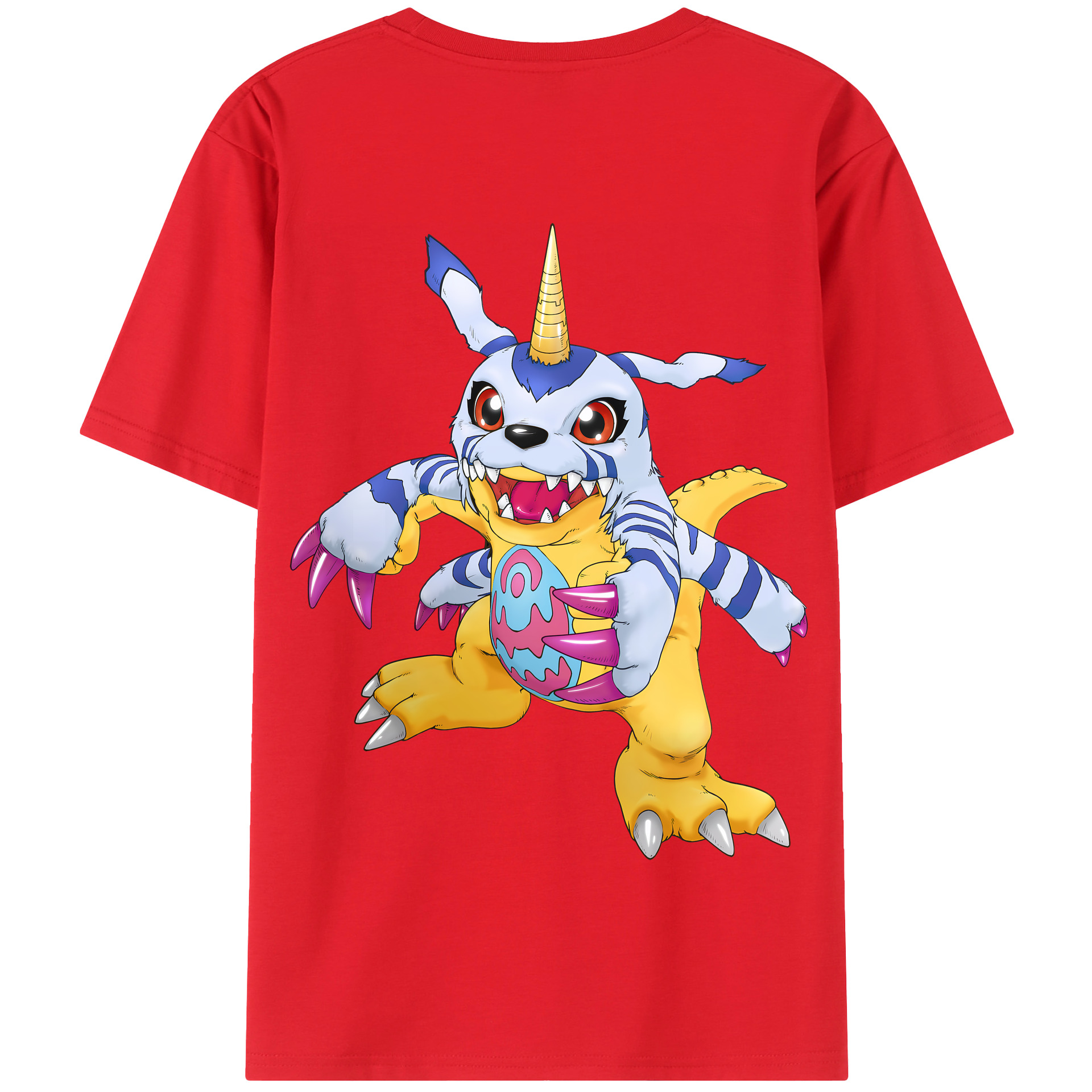 （画像用） Digimon デジタルモンスター/デジモン 綿100％半袖Tシャツ（背面プリント）