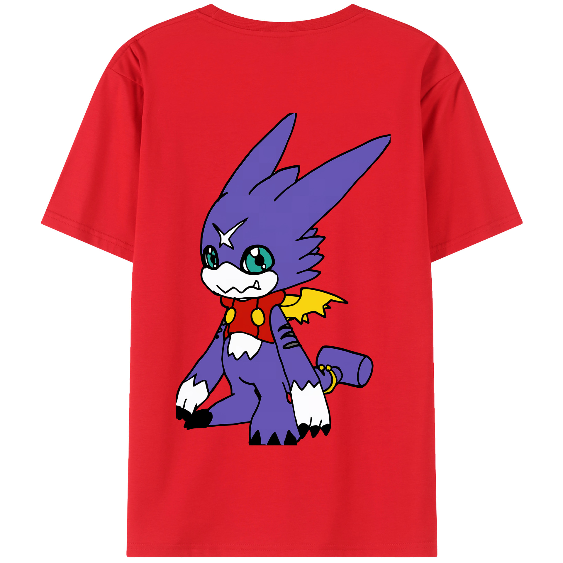 （画像用） Digimon デジタルモンスター/デジモン 綿100％半袖Tシャツ（背面プリント）