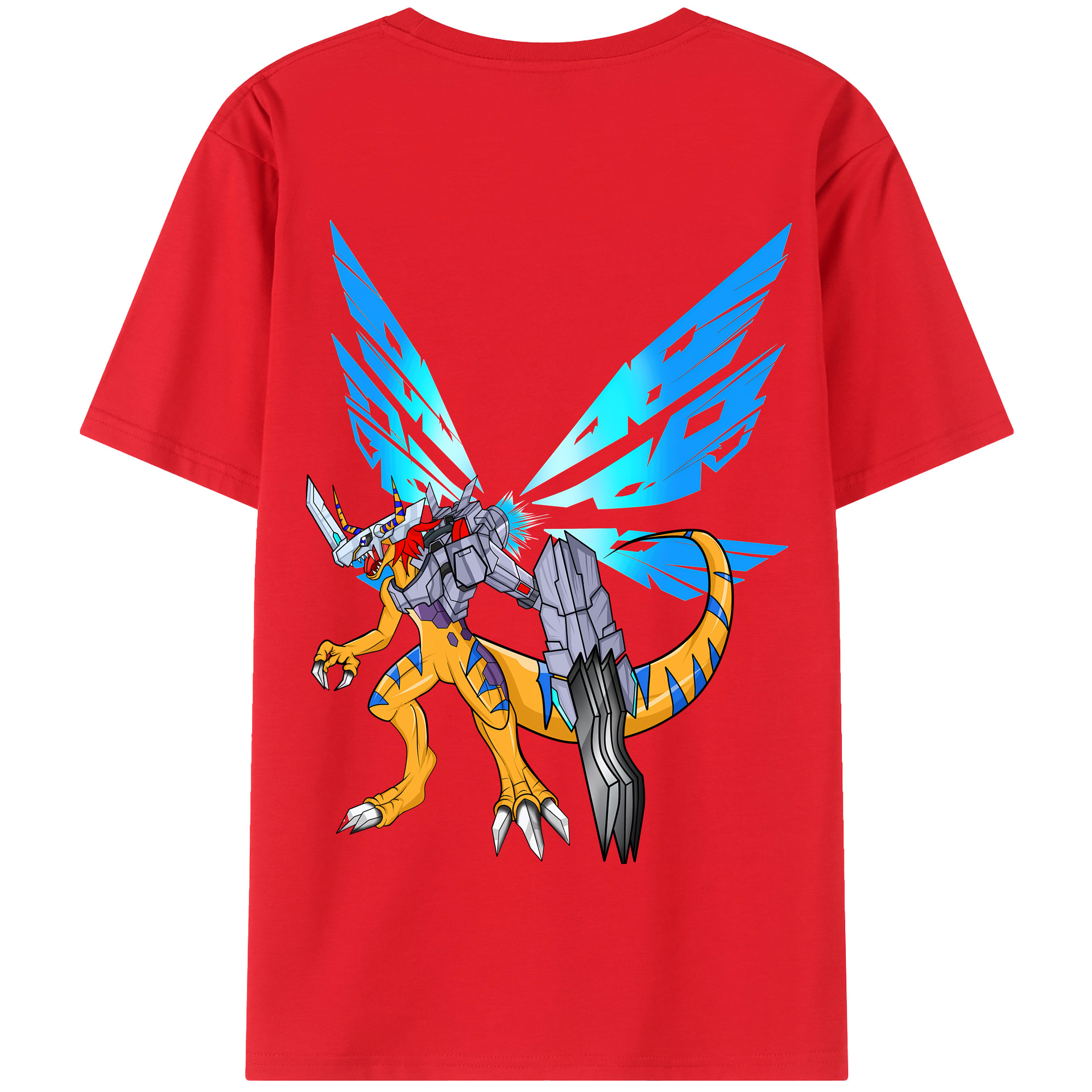（画像用） Digimon デジタルモンスター/デジモン 綿100％半袖Tシャツ（背面プリント）