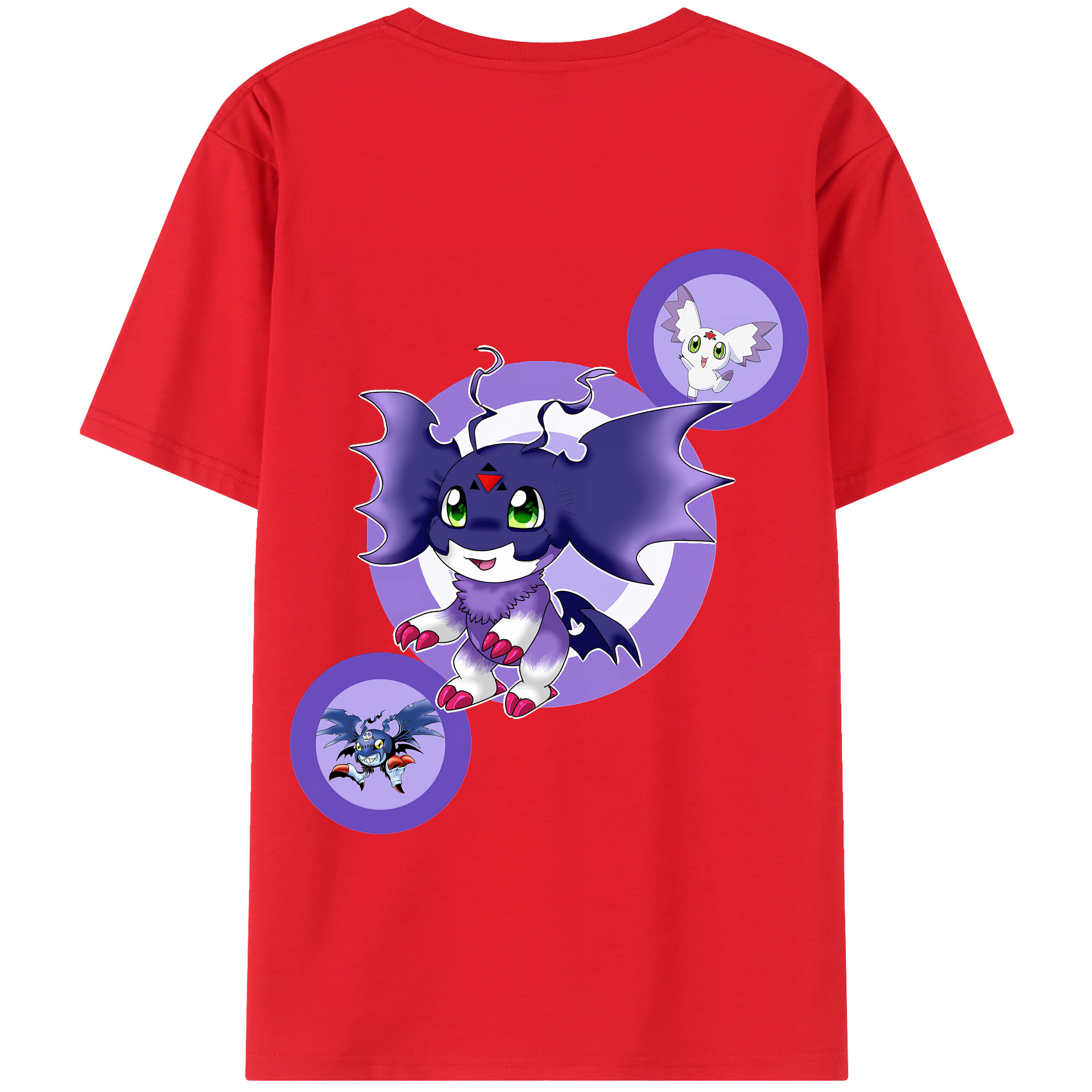 （画像用） Digimon デジタルモンスター/デジモン 綿100％半袖Tシャツ（背面プリント）