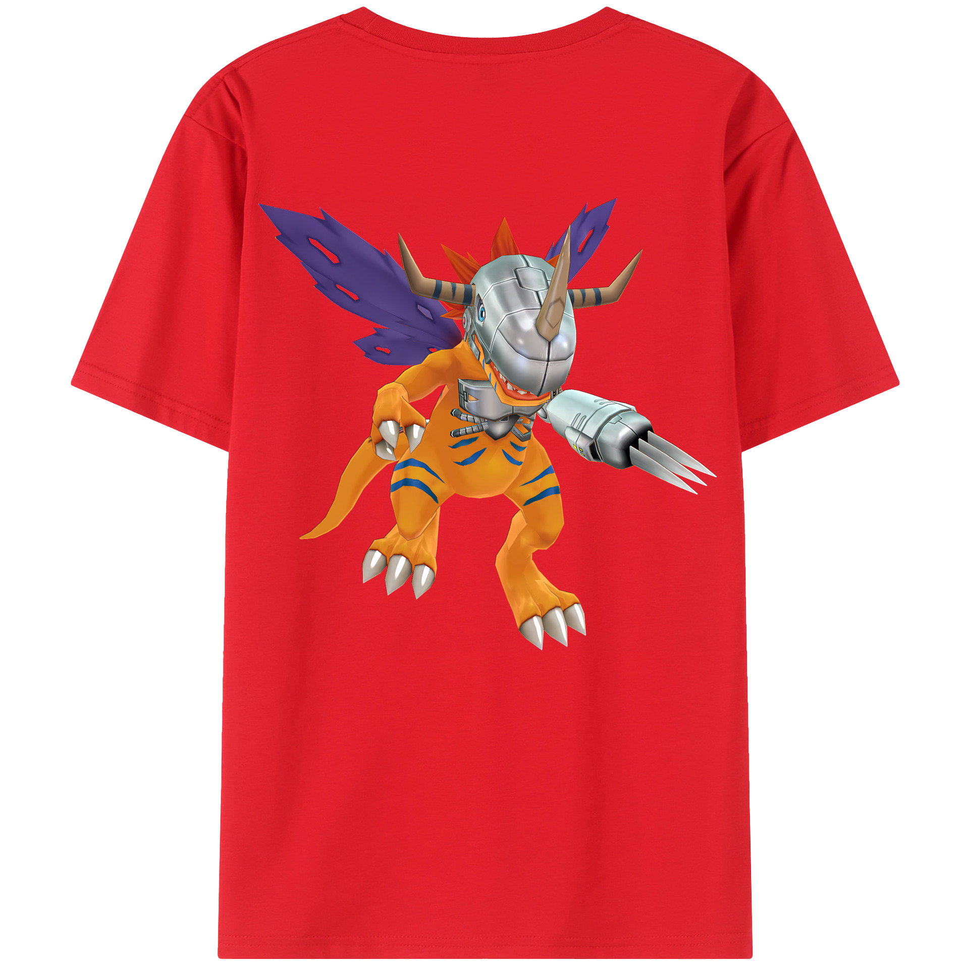 （画像用） Digimon デジタルモンスター/デジモン 綿100％半袖Tシャツ（背面プリント）