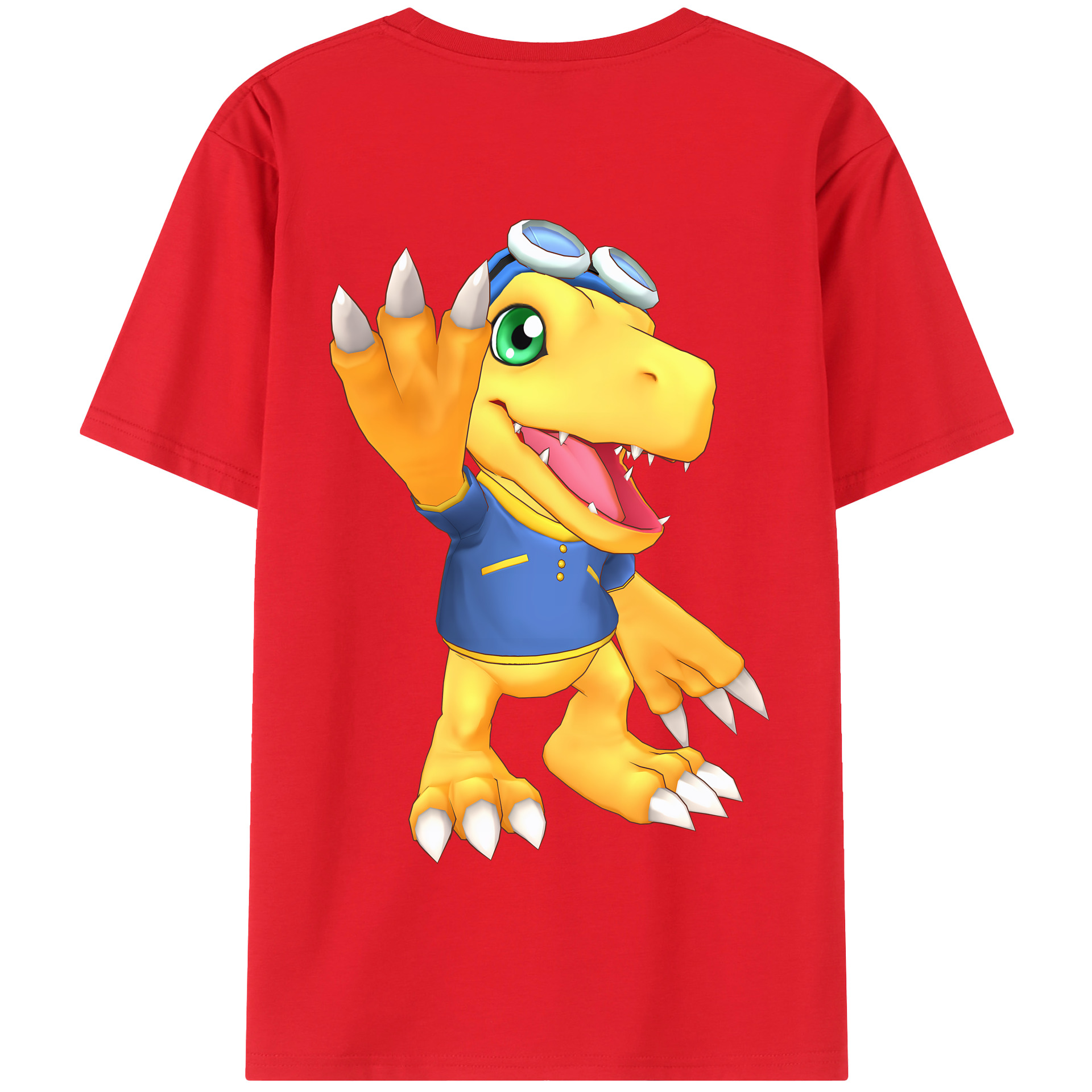 （画像用） Digimon デジタルモンスター/デジモン 綿100％半袖Tシャツ（背面プリント）